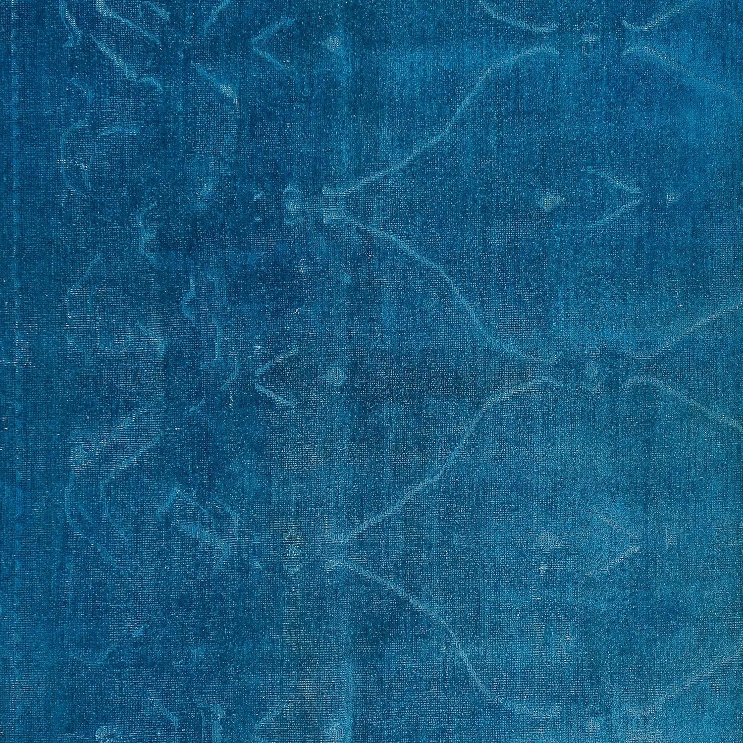 Blue Overdyed Wool Rug - 4'11" x 9'2"