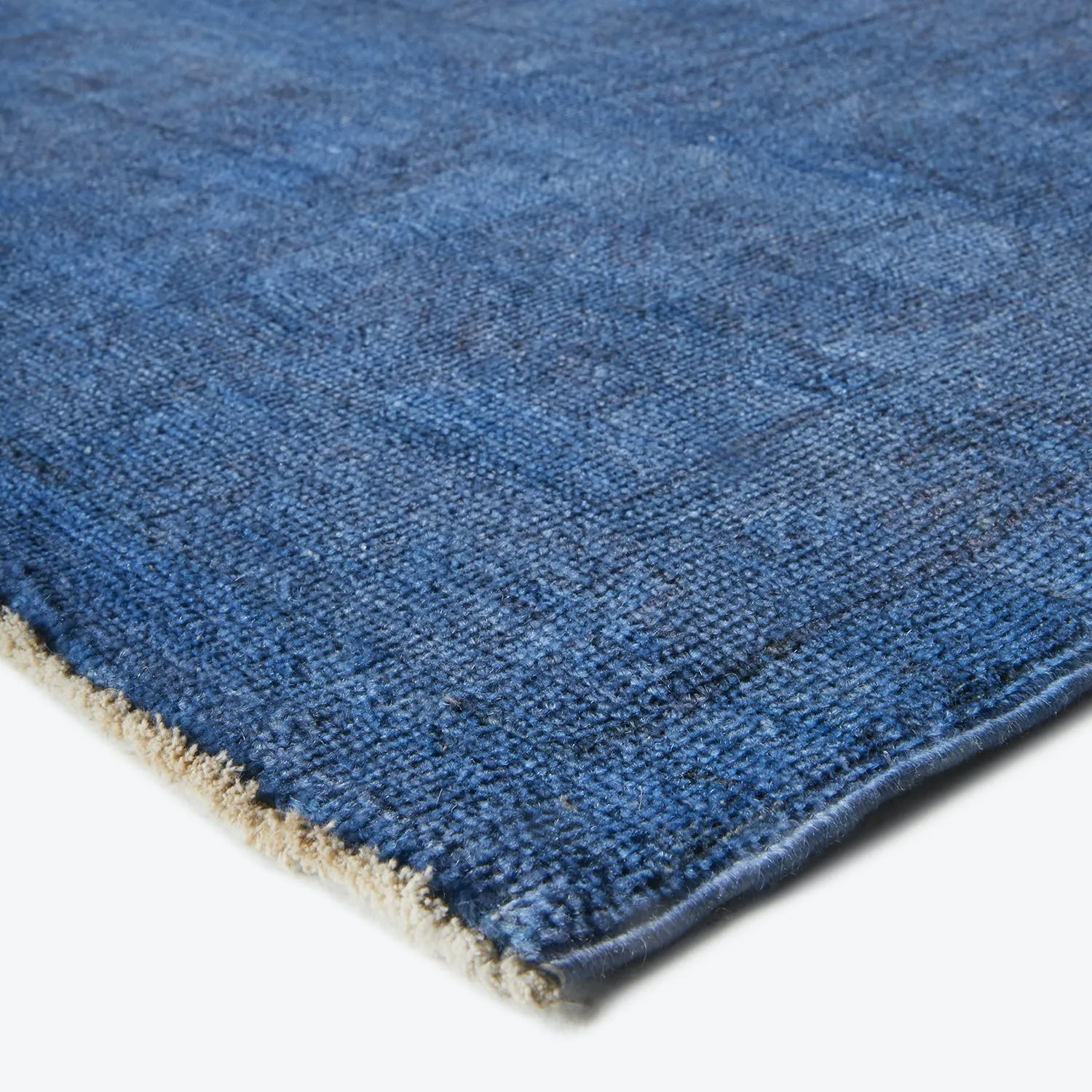 Blue Overdyed Wool Rug - 6' x 6'