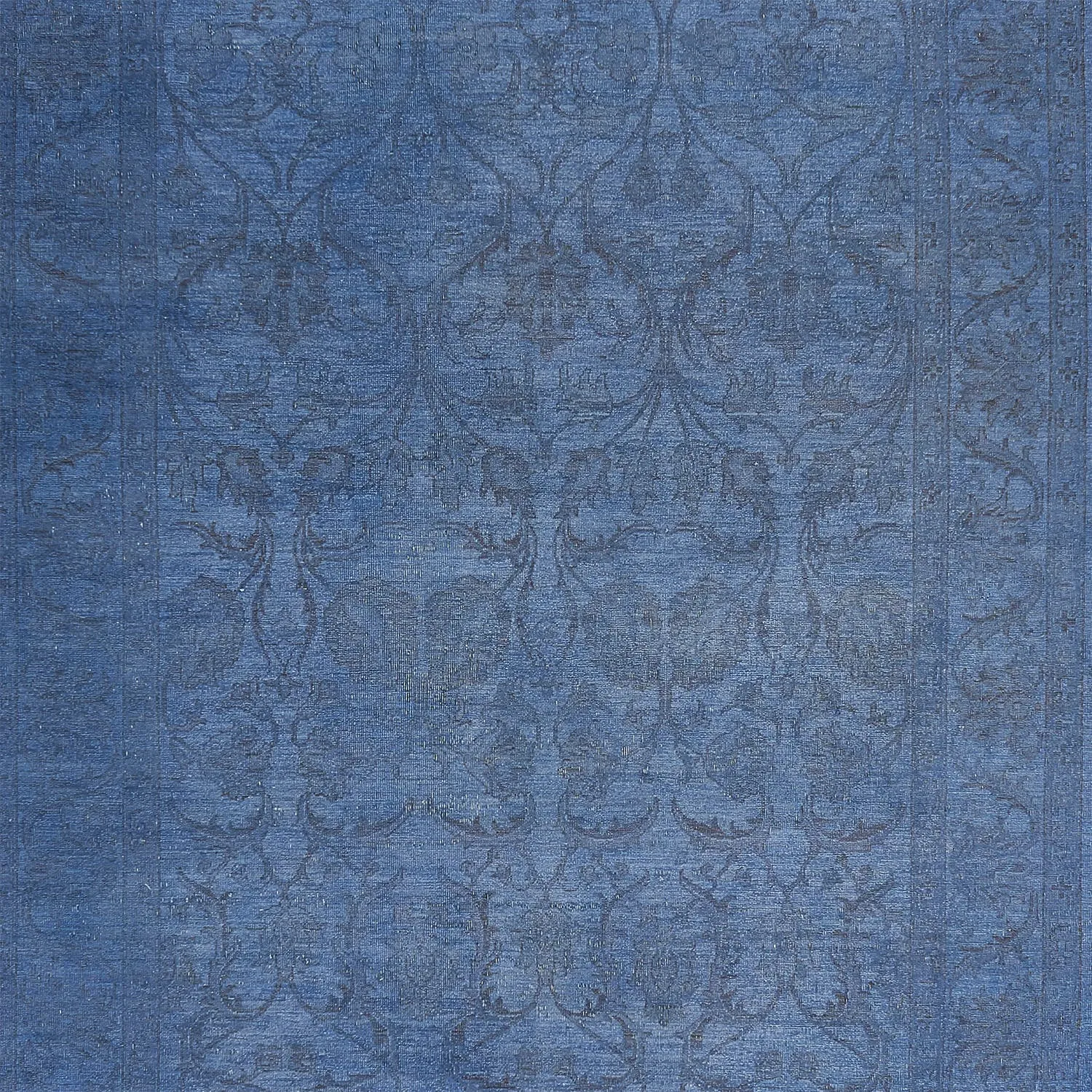 Blue Overdyed Wool Rug - 6' x 6'