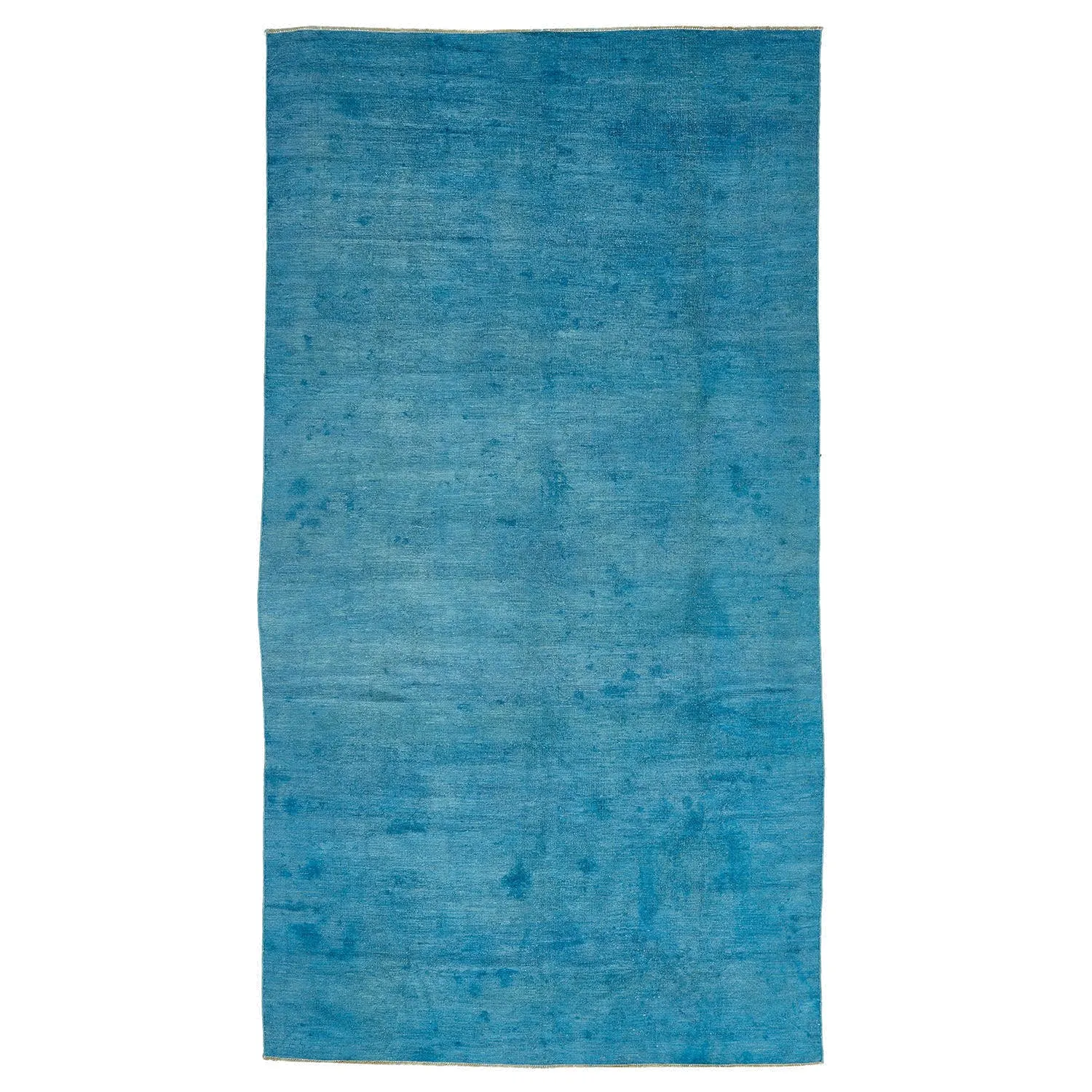 Blue Overdyed Wool Rug - 7'3" x 13'11"