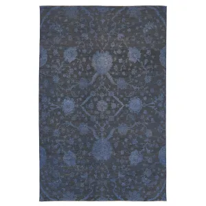 Blue Overdyed Wool Rug - 8'5" x 8'5"