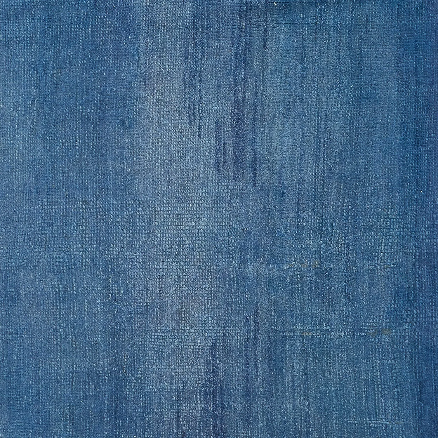 Blue Overdyed Wool Runner - 3'8" x 10'10"