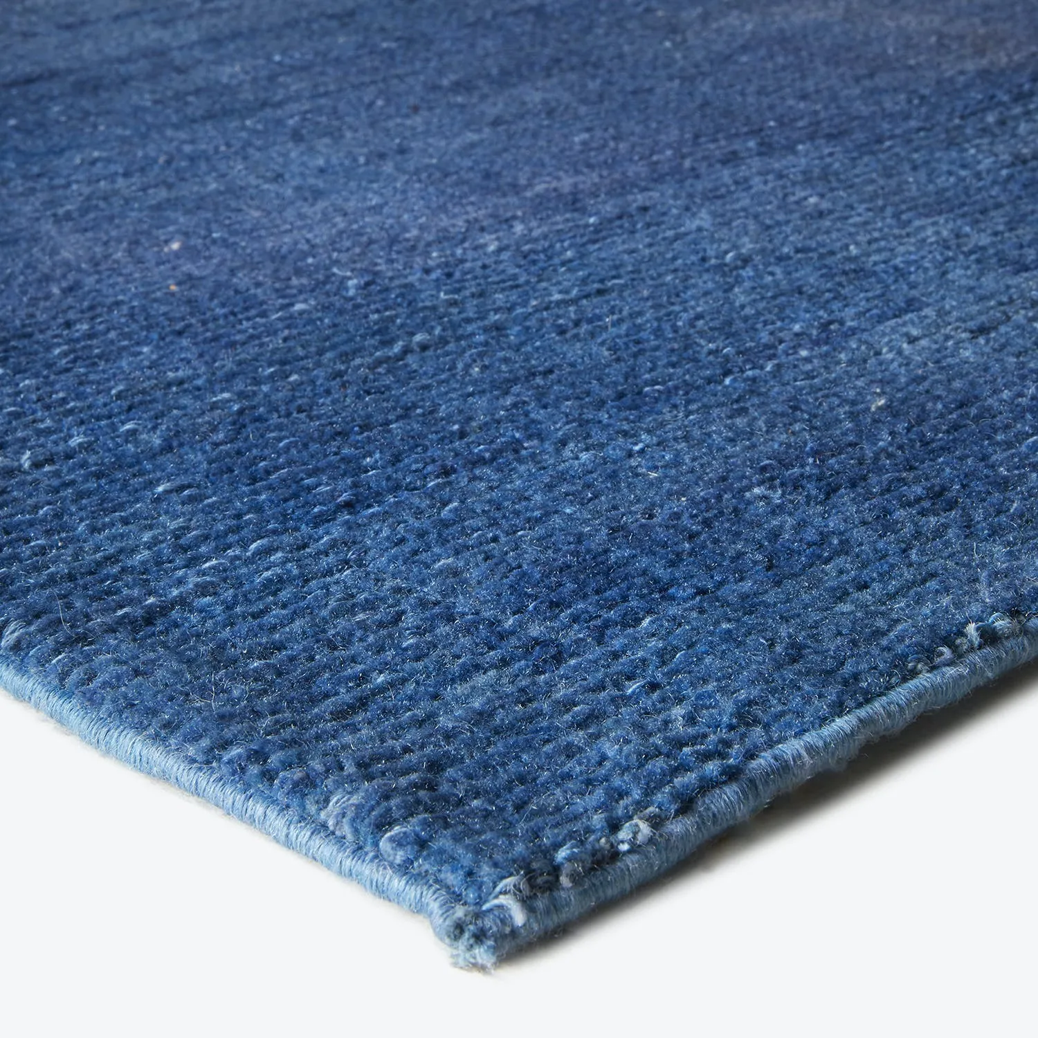 Blue Overdyed Wool Runner - 3'8" x 10'10"