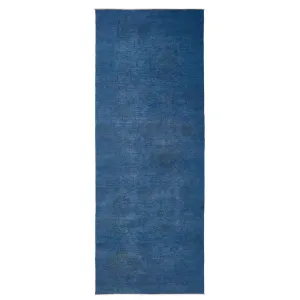Blue Overdyed Wool Runner - 5'9" x 15'3"