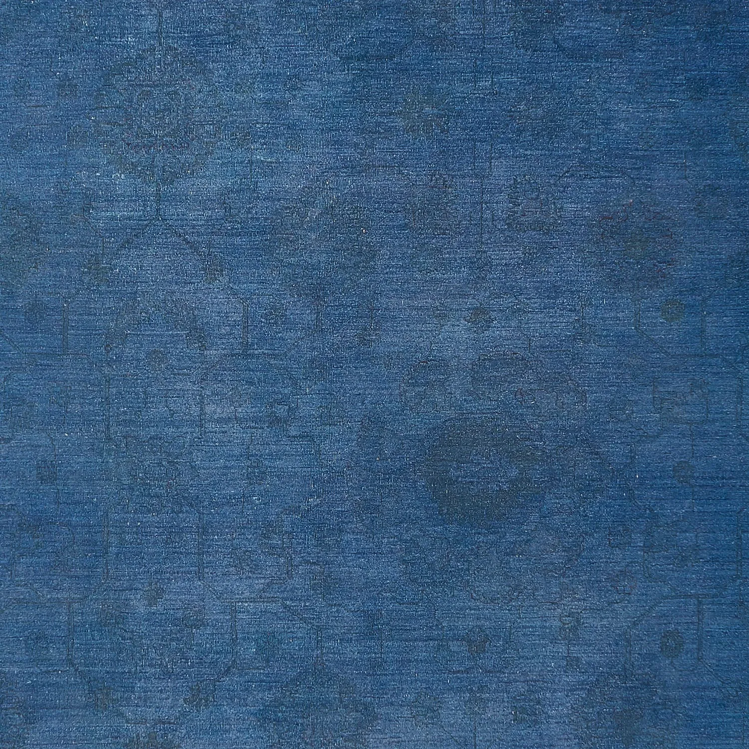Blue Overdyed Wool Runner - 5'9" x 15'3"