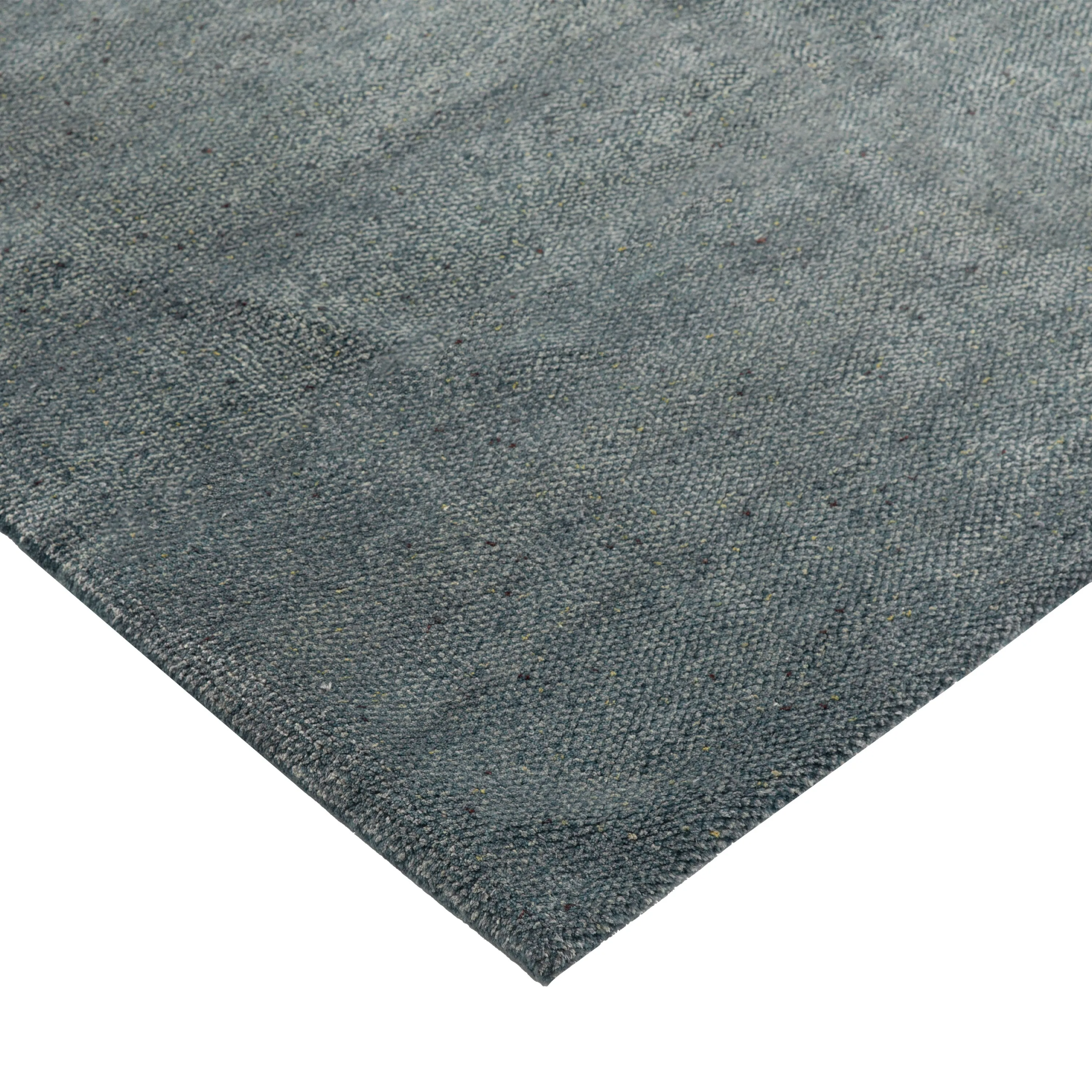 Blue Stelle Contemporary Tibetan Wool Silk Blend Rug - 9' x 12'