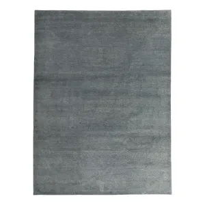 Blue Stelle Contemporary Tibetan Wool Silk Blend Rug - 9' x 12'