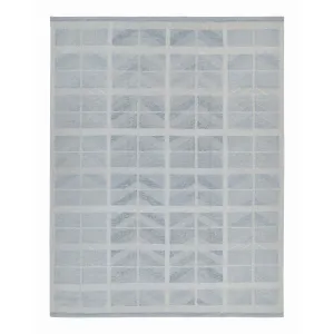 Blue Swedish Style Flatweave Silk Rug - 9'5" x 11'11"