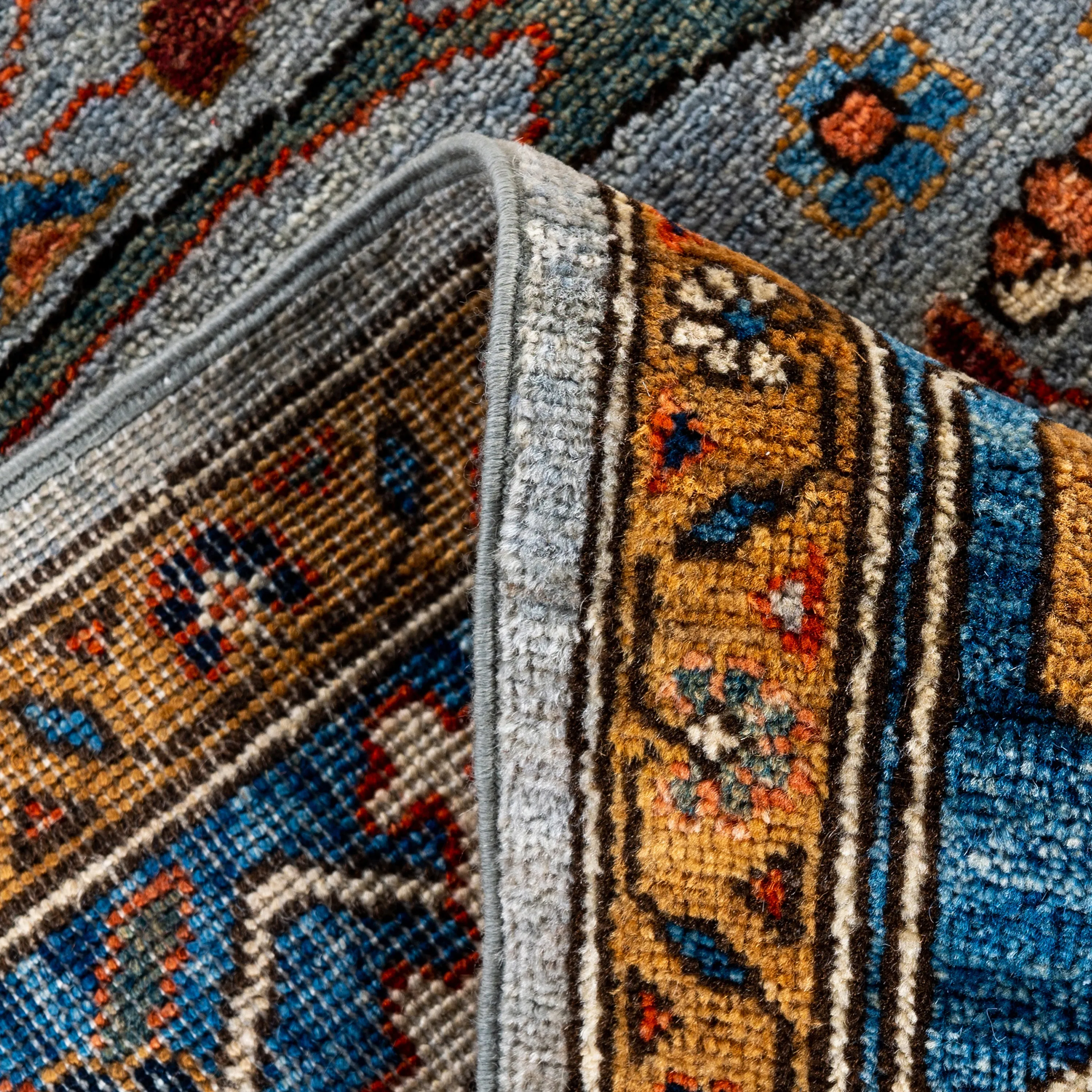 Blue Traditional Serapi Wool Rug - 8' x 9'9"