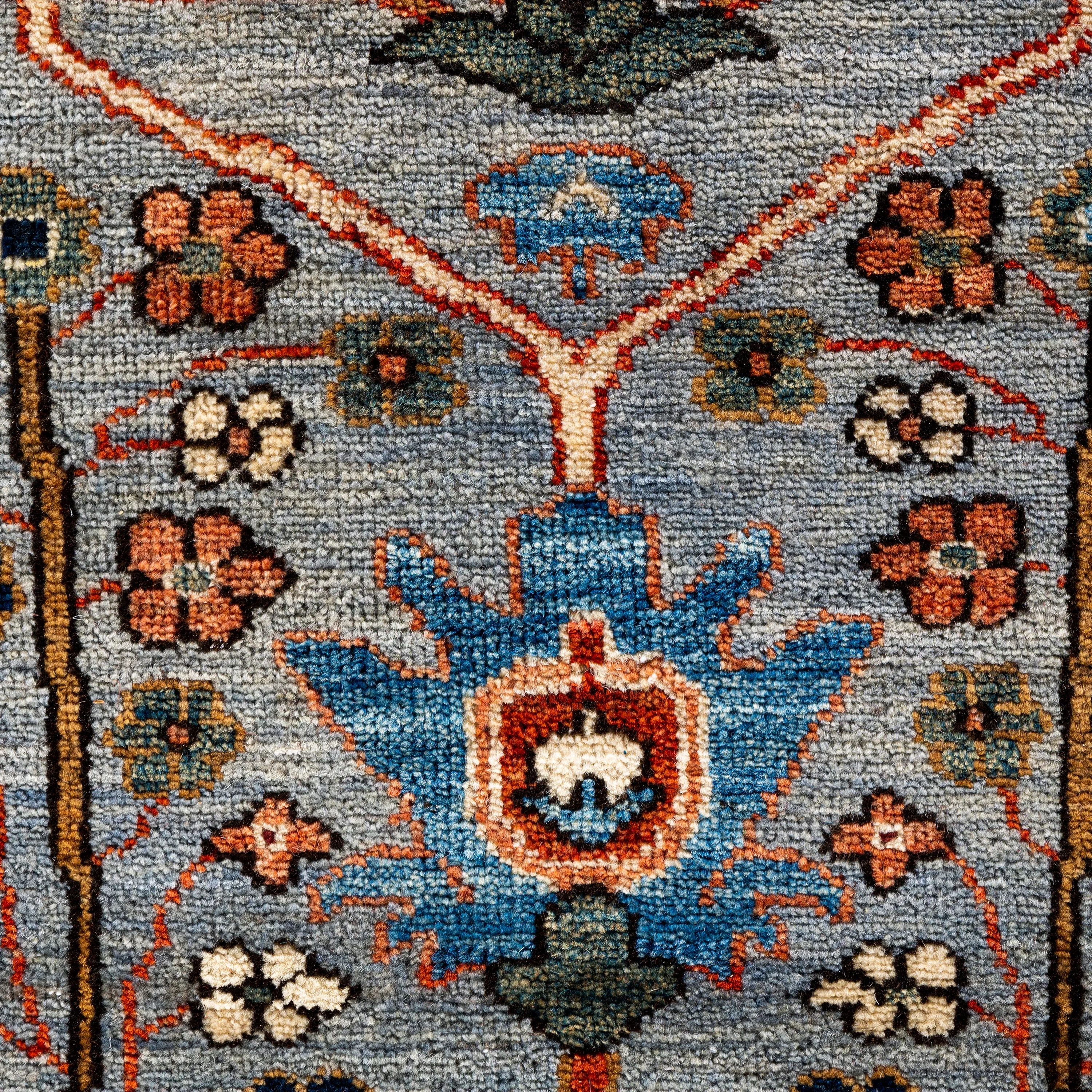 Blue Traditional Serapi Wool Rug - 8' x 9'9"