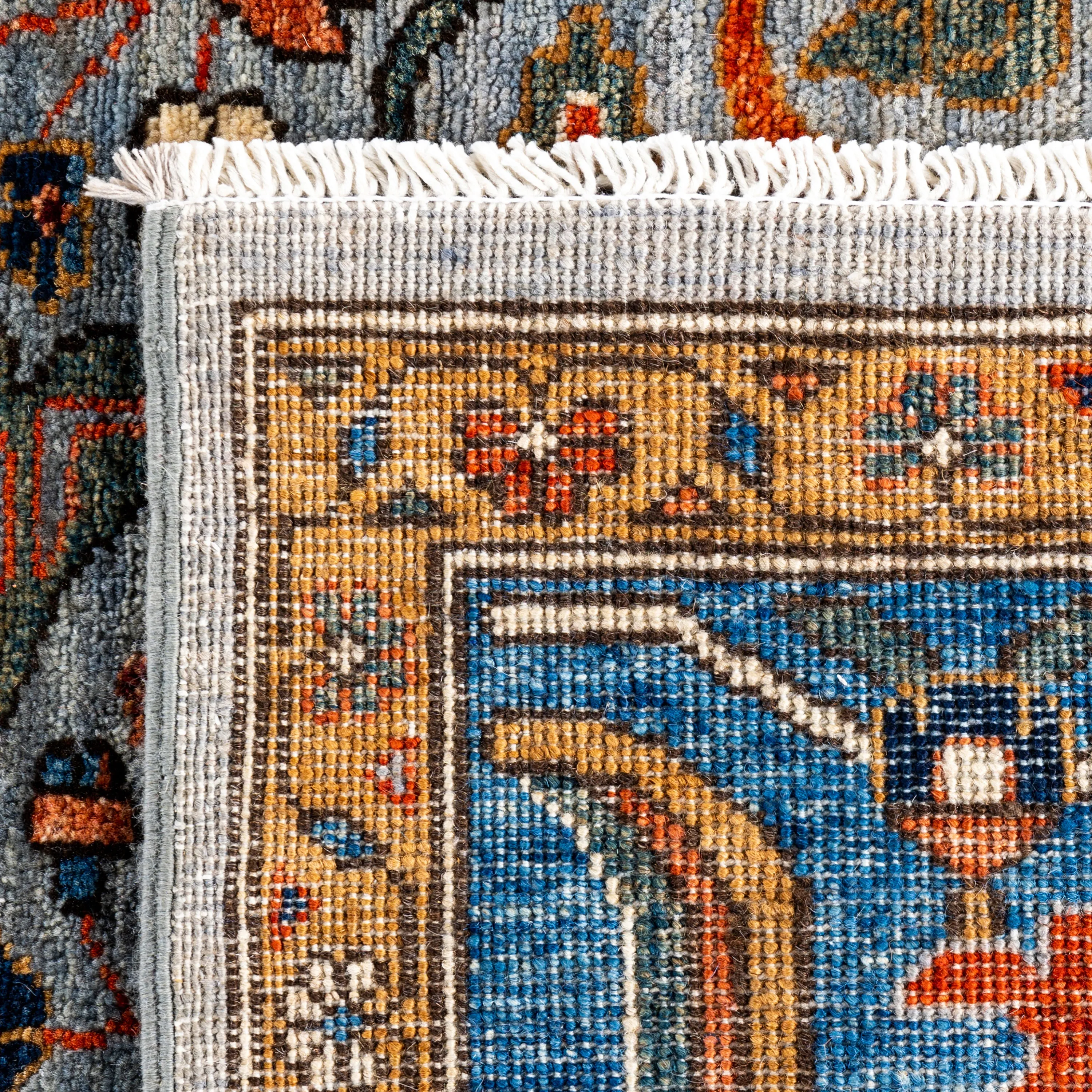 Blue Traditional Serapi Wool Rug - 8' x 9'9"