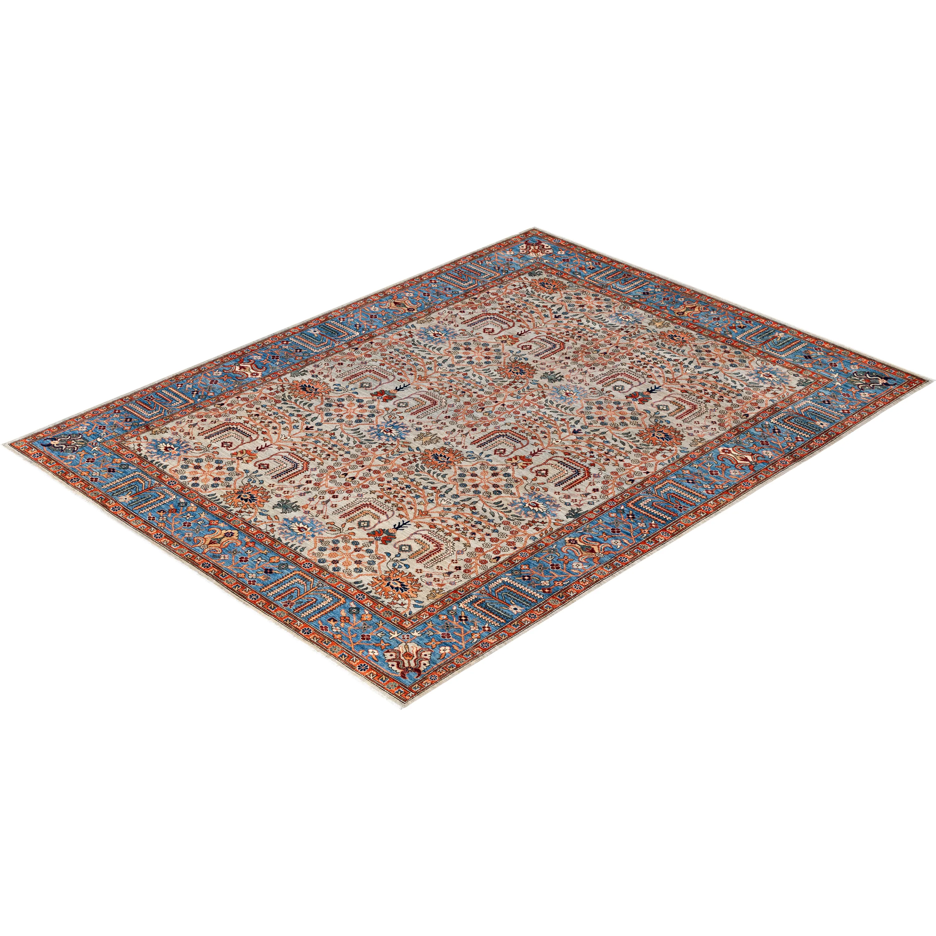 Blue Traditional Serapi Wool Rug - 9' x 11'10"