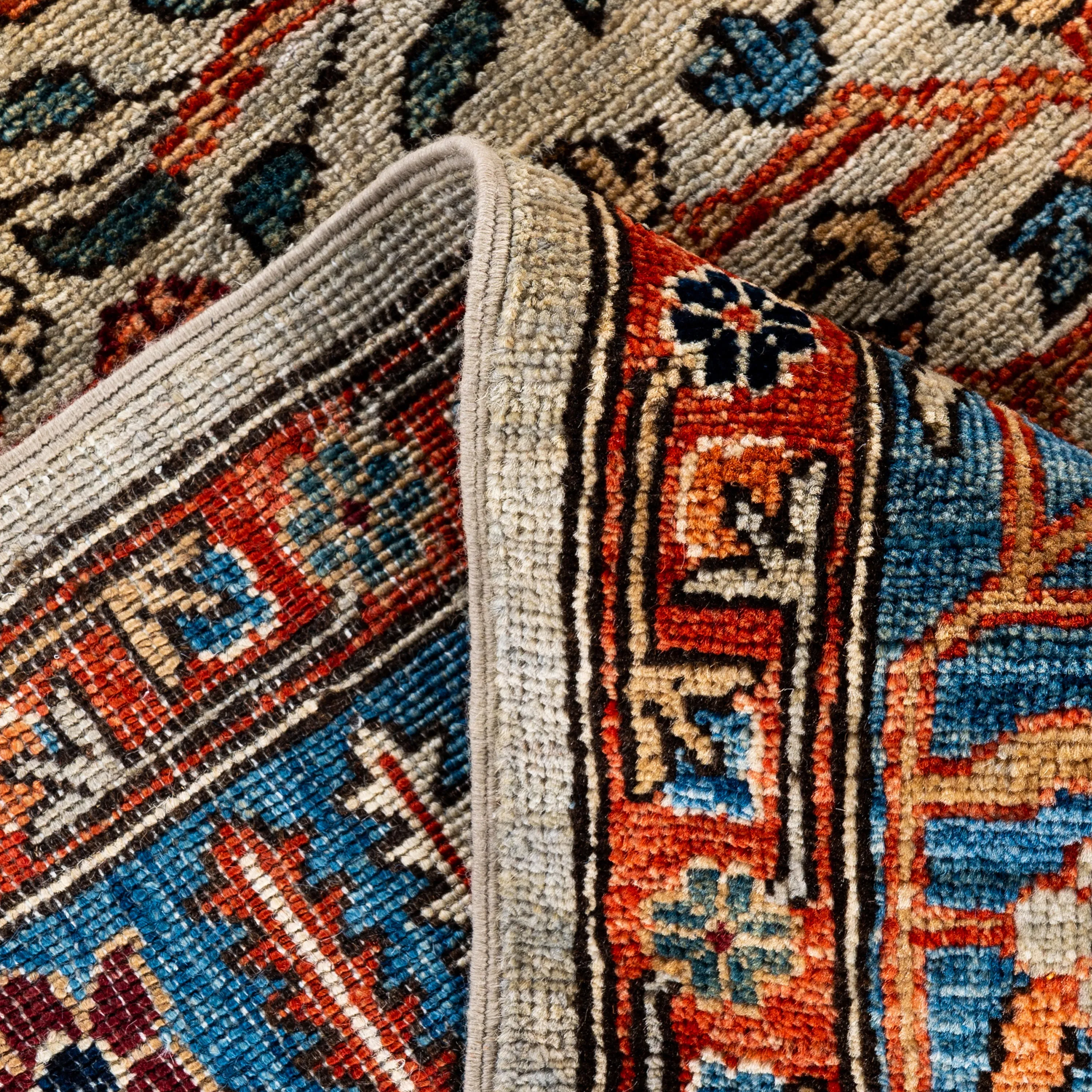 Blue Traditional Serapi Wool Rug - 9' x 11'10"