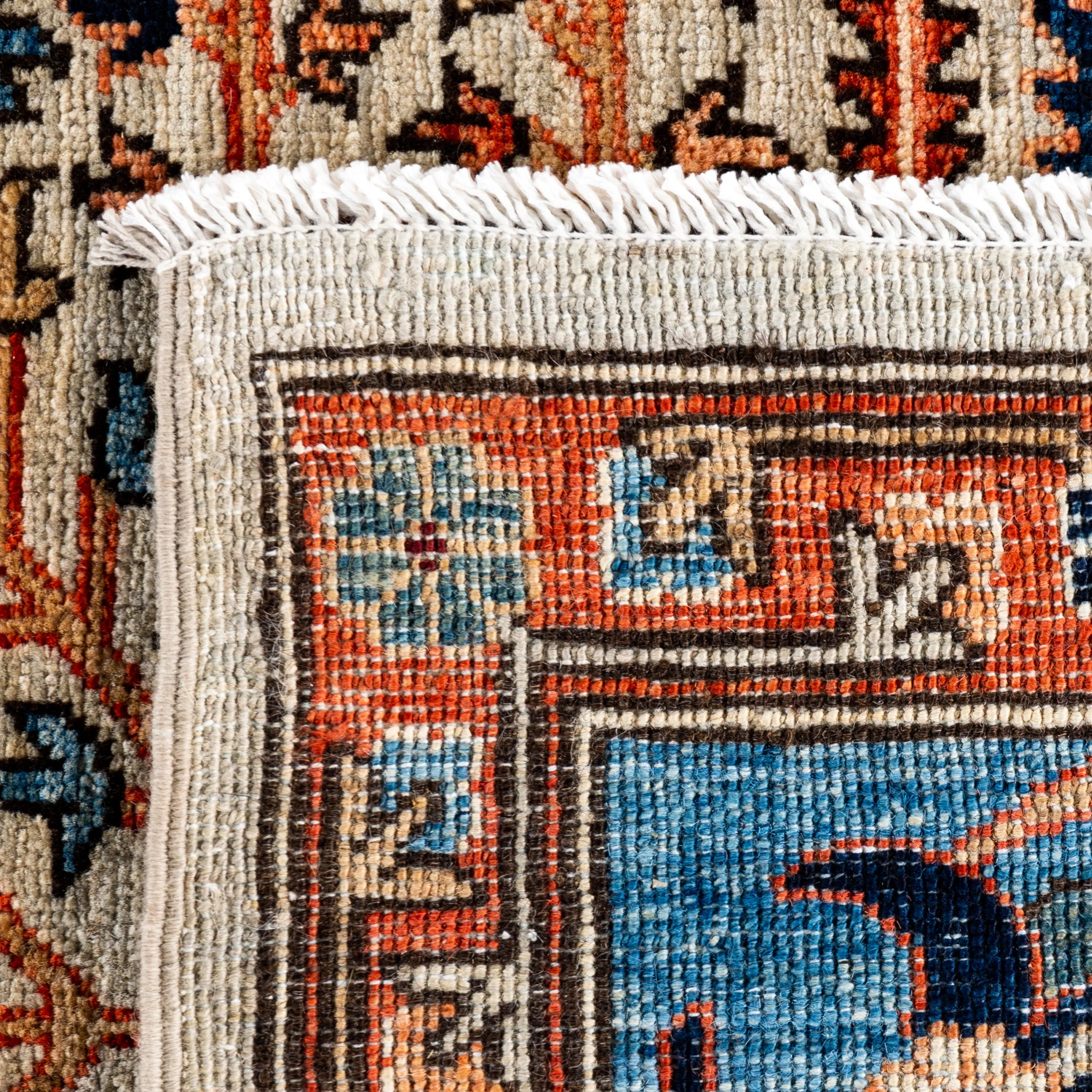 Blue Traditional Serapi Wool Rug - 9' x 11'10"