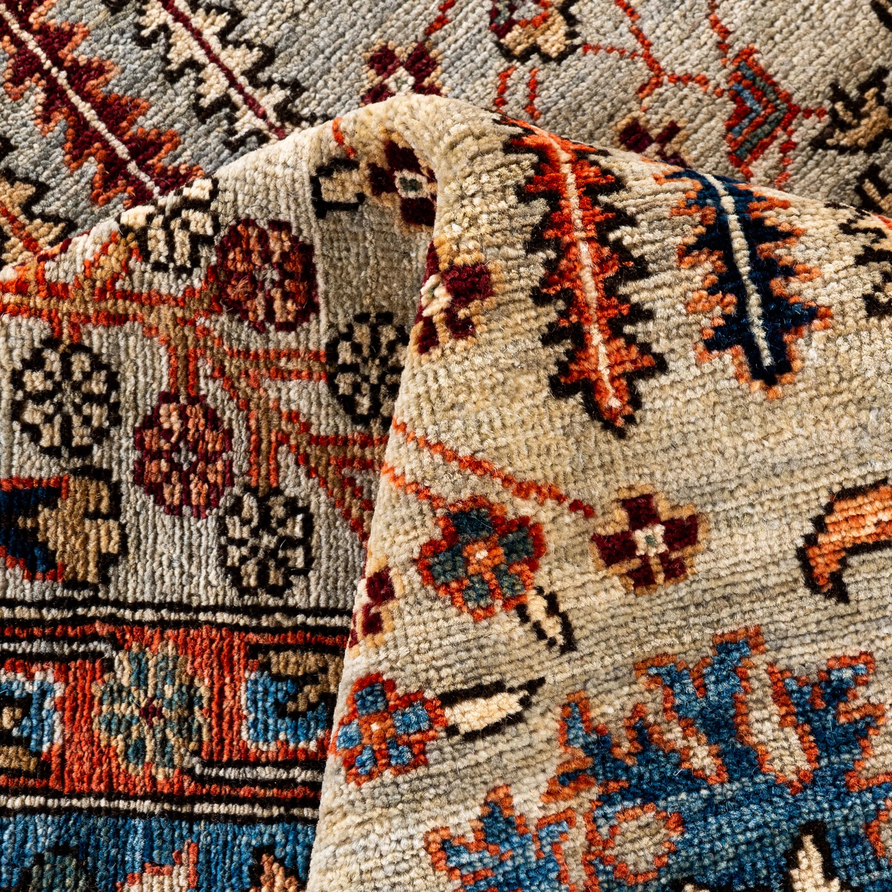 Blue Traditional Serapi Wool Rug - 9' x 11'10"