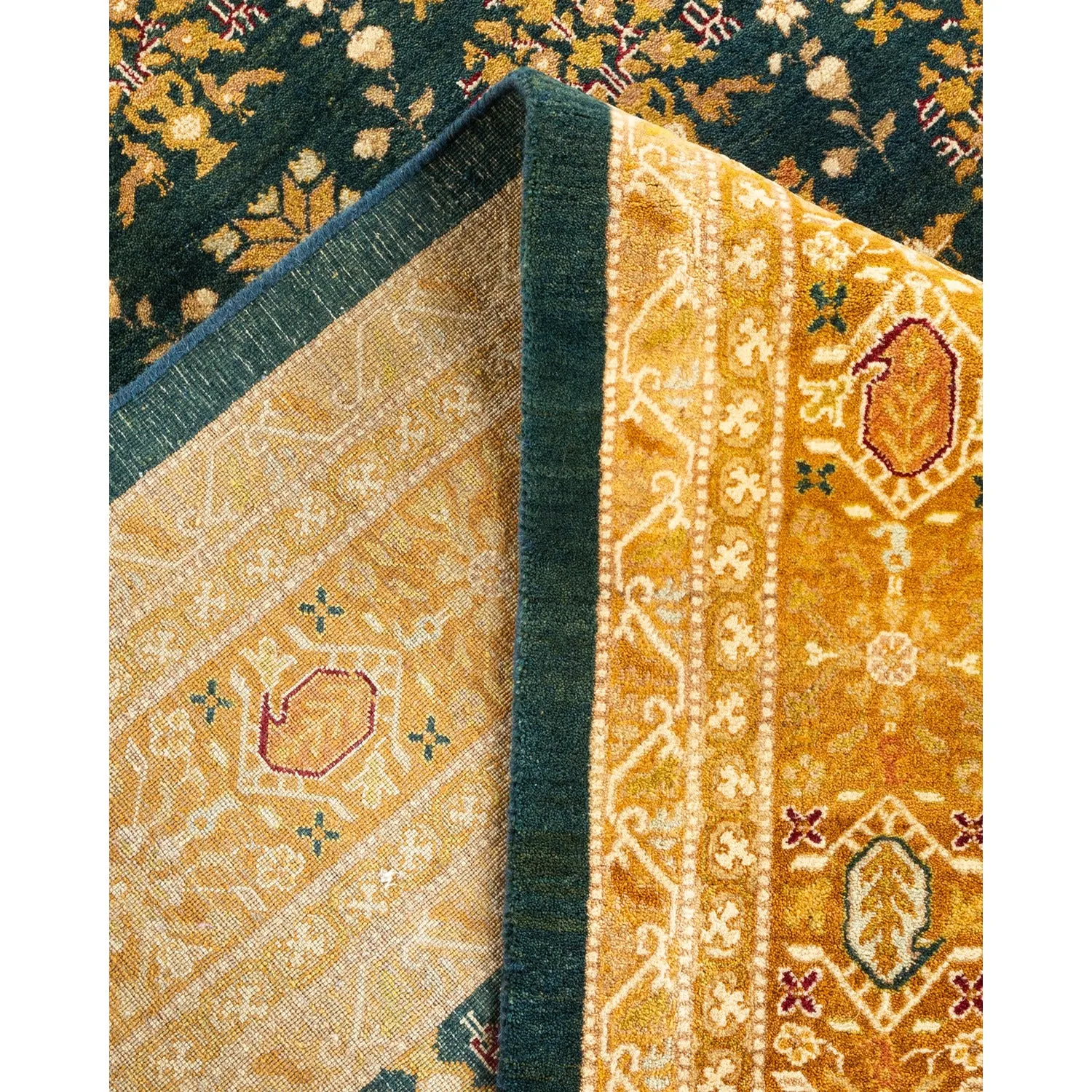 Blue Traditional Wool Rug - 12'4" x 17'10"