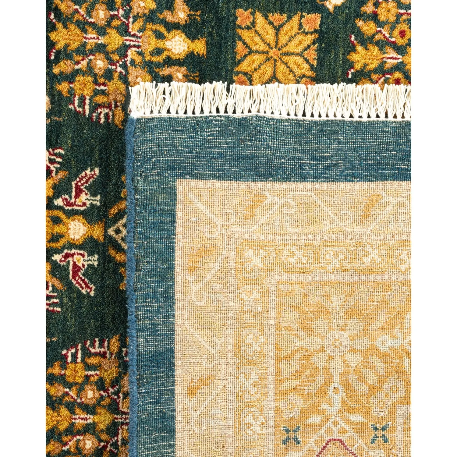 Blue Traditional Wool Rug - 12'4" x 17'10"