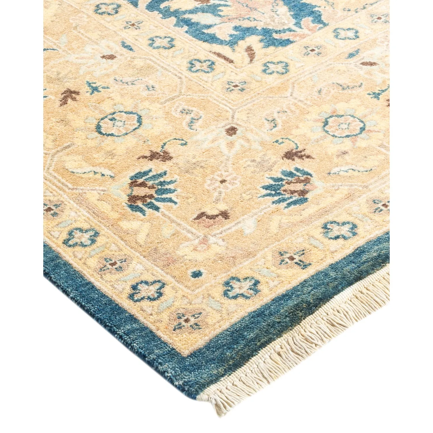Blue Traditional Wool Rug - 6'2" x 8'10"