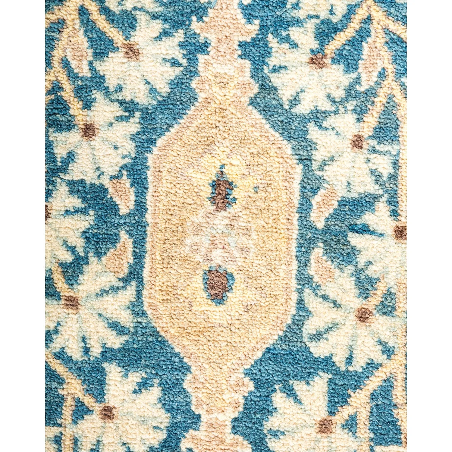 Blue Traditional Wool Rug - 6'2" x 8'10"
