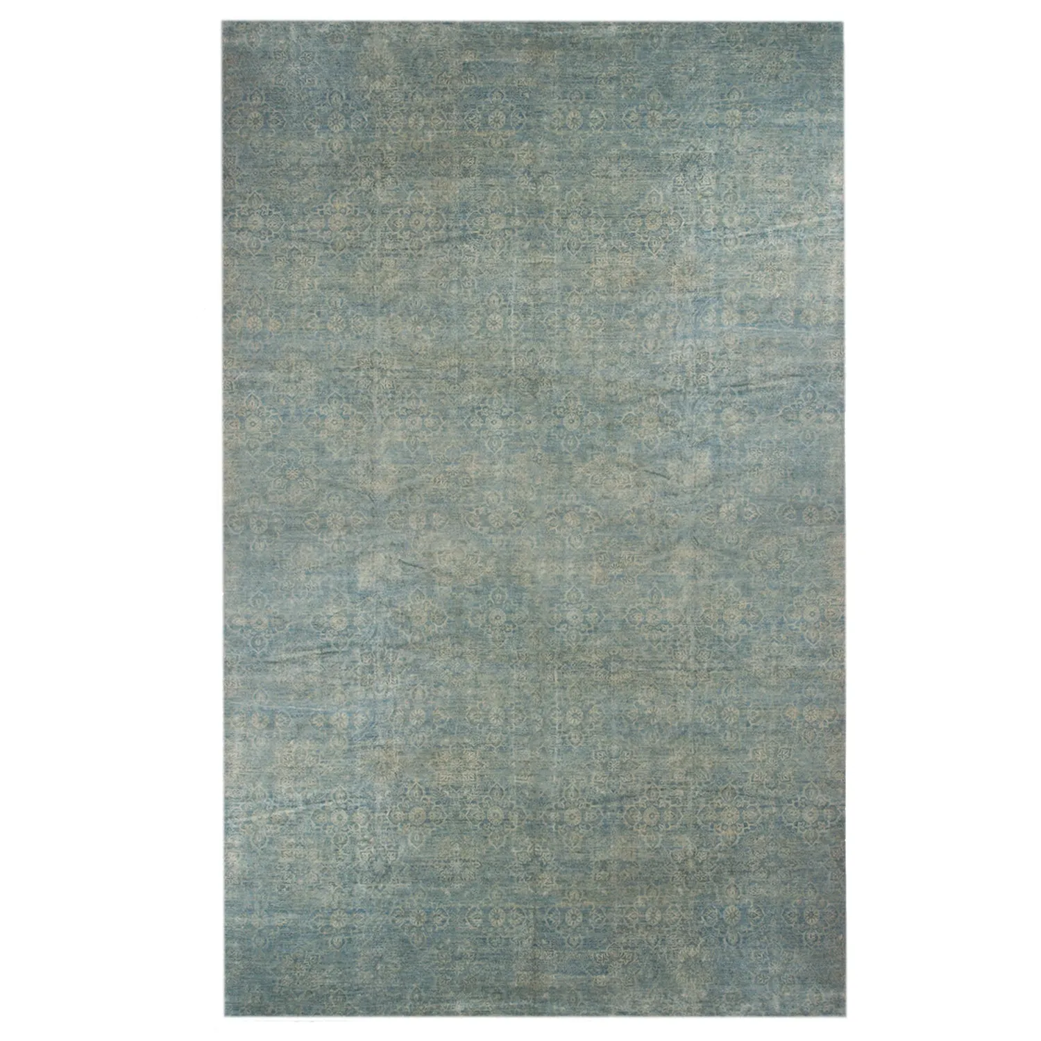 Blue Transitional Silk Rug - 18'11" x 30'4"