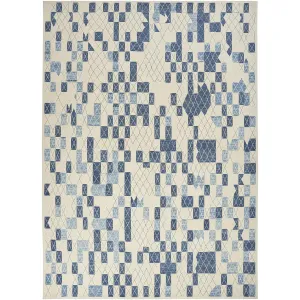 Blue Transitional Wool Rug - 9'1" x 14'