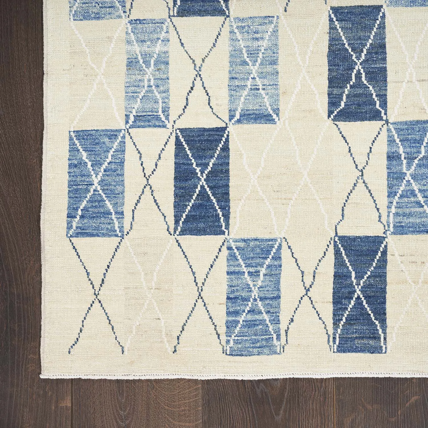 Blue Transitional Wool Rug - 9'1" x 14'
