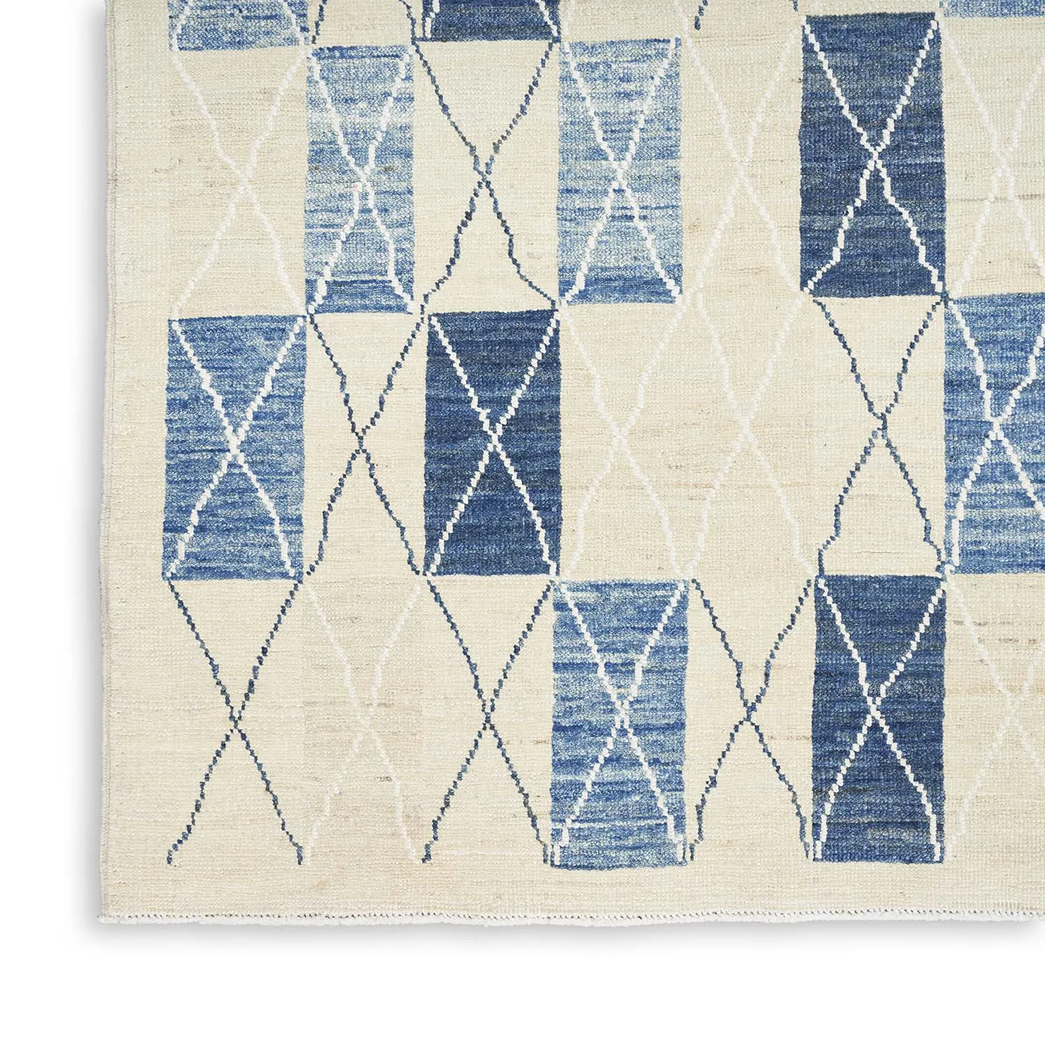 Blue Transitional Wool Rug - 9'1" x 14'