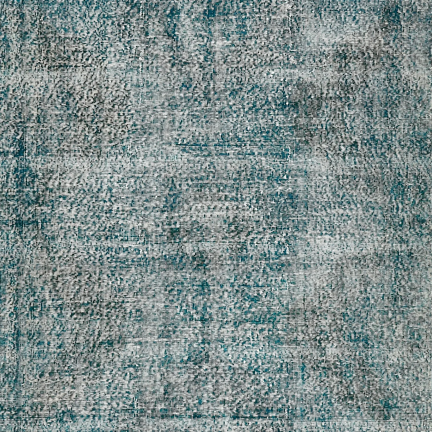 Blue Vintage Flatweave Wool Rug - 4'1" x 12'7"