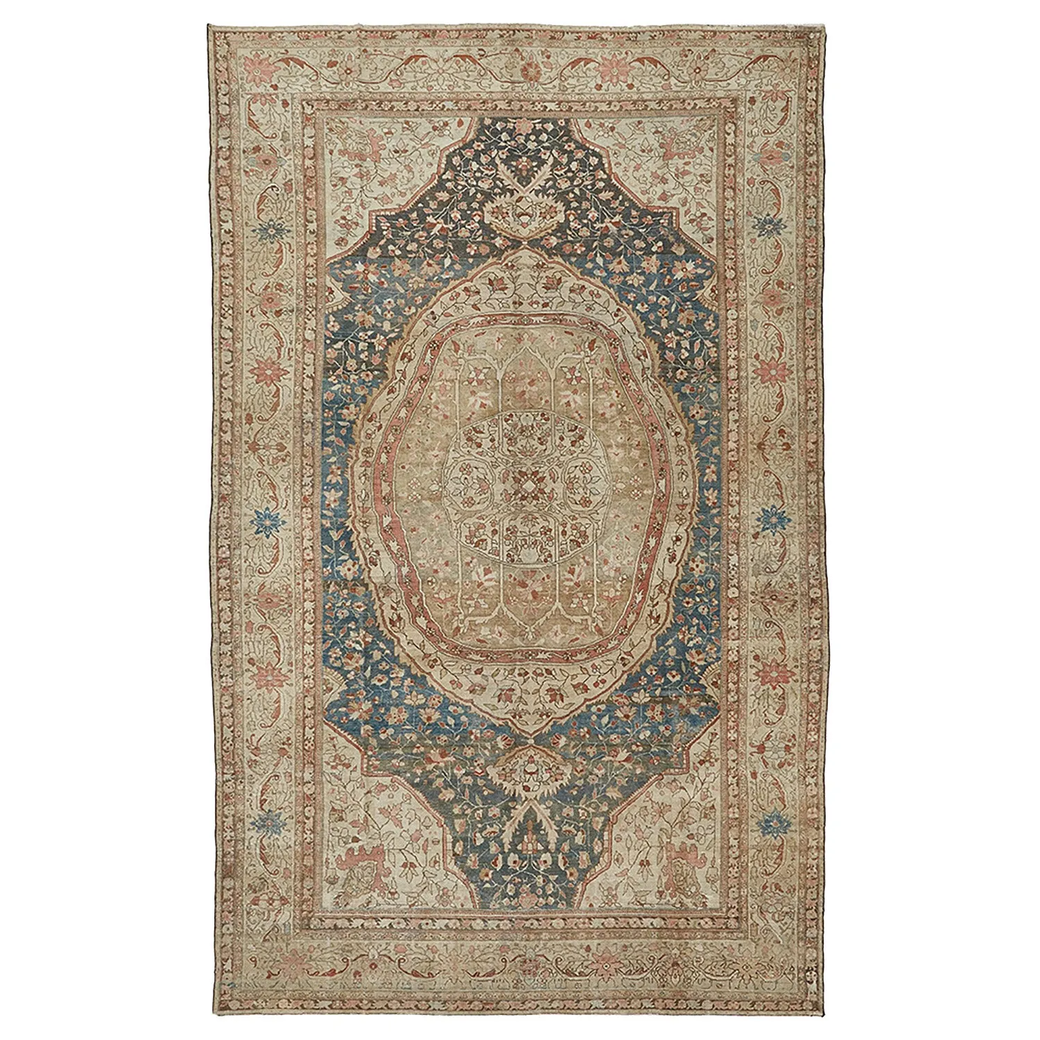 Blue Vintage Sabideh Wool Rug - 9'11" x 16'6"