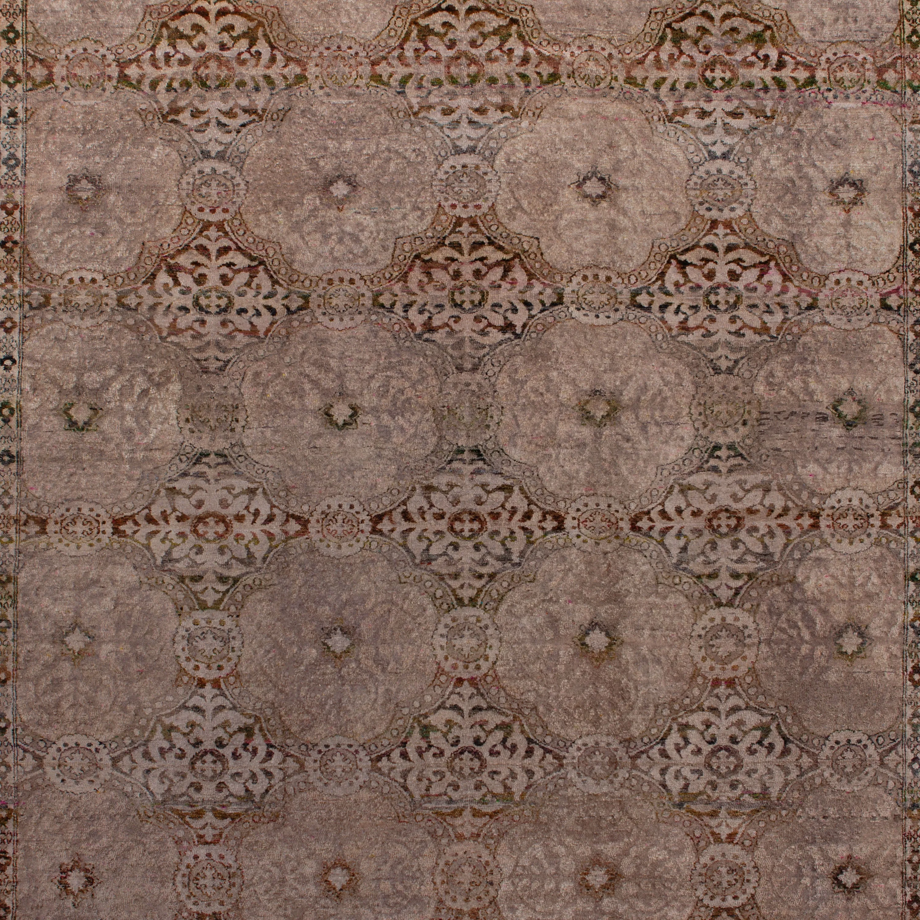 Brown Alchemy Transitional Wool Silk Blend Rug - 10'9"x 16'11"