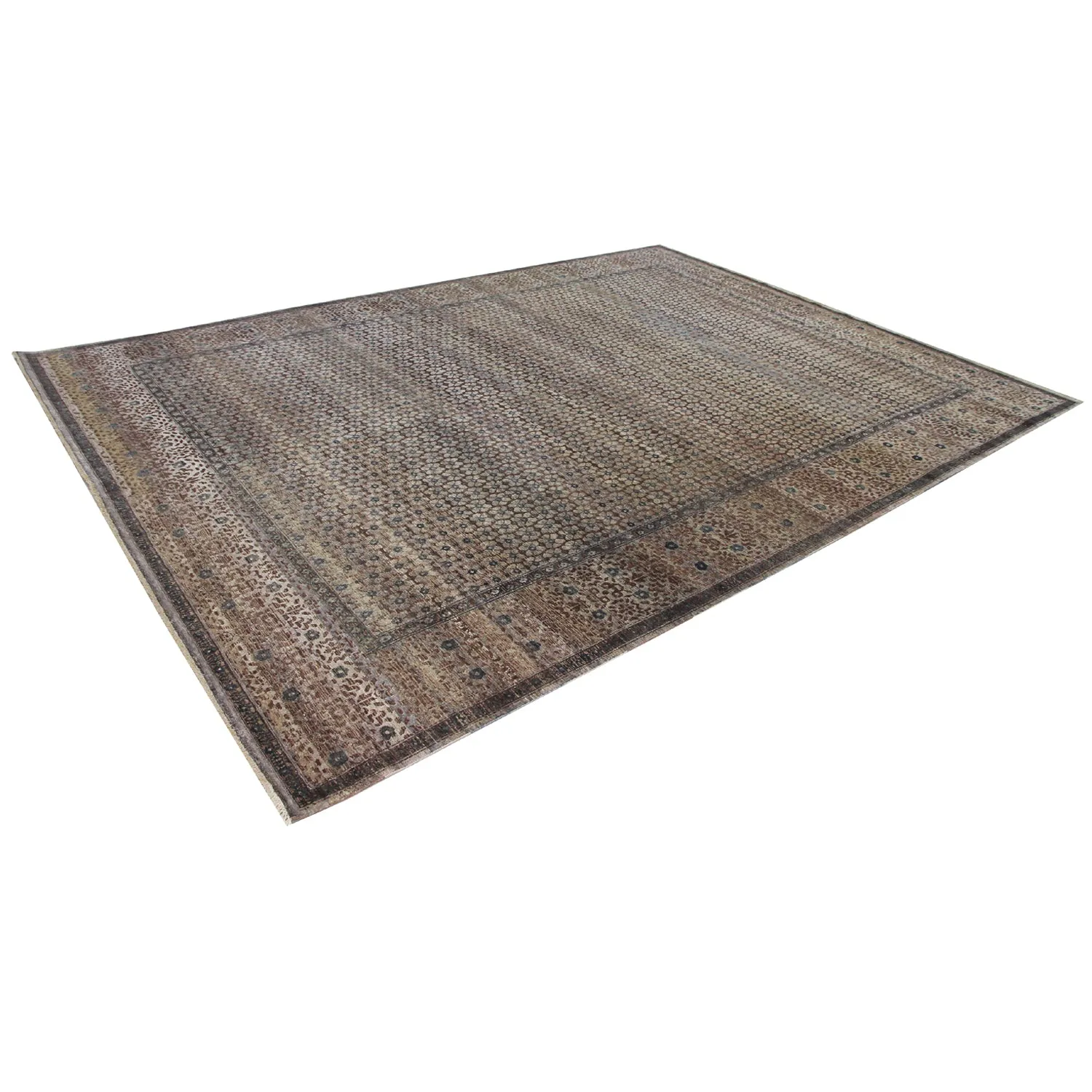 Brown Alchemy Transitional Wool Silk Blend Rug - 8'10" x 12'02"