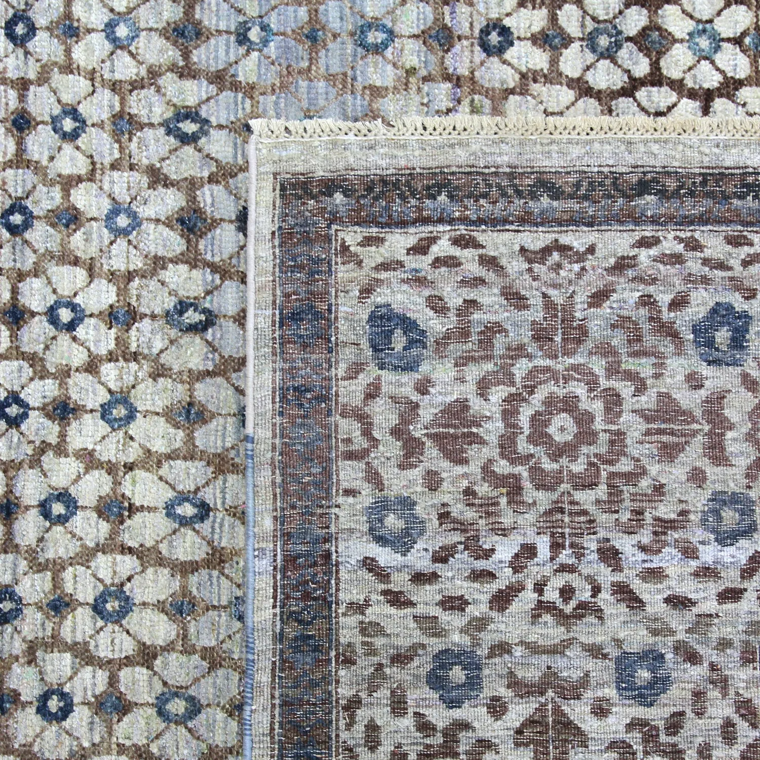 Brown Alchemy Transitional Wool Silk Blend Rug - 8'10" x 12'02"