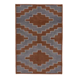 Brown & Grey Flatweave Chenille Rug - 3'6" x 5'6"