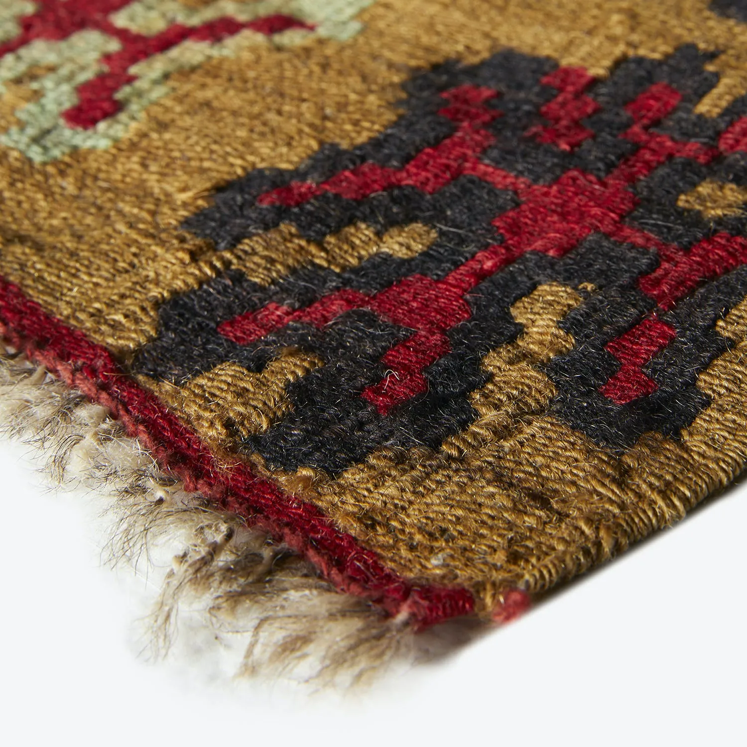 Brown & Red Vintage Flatweave Kilim Rug - 3'4" x 5'8"
