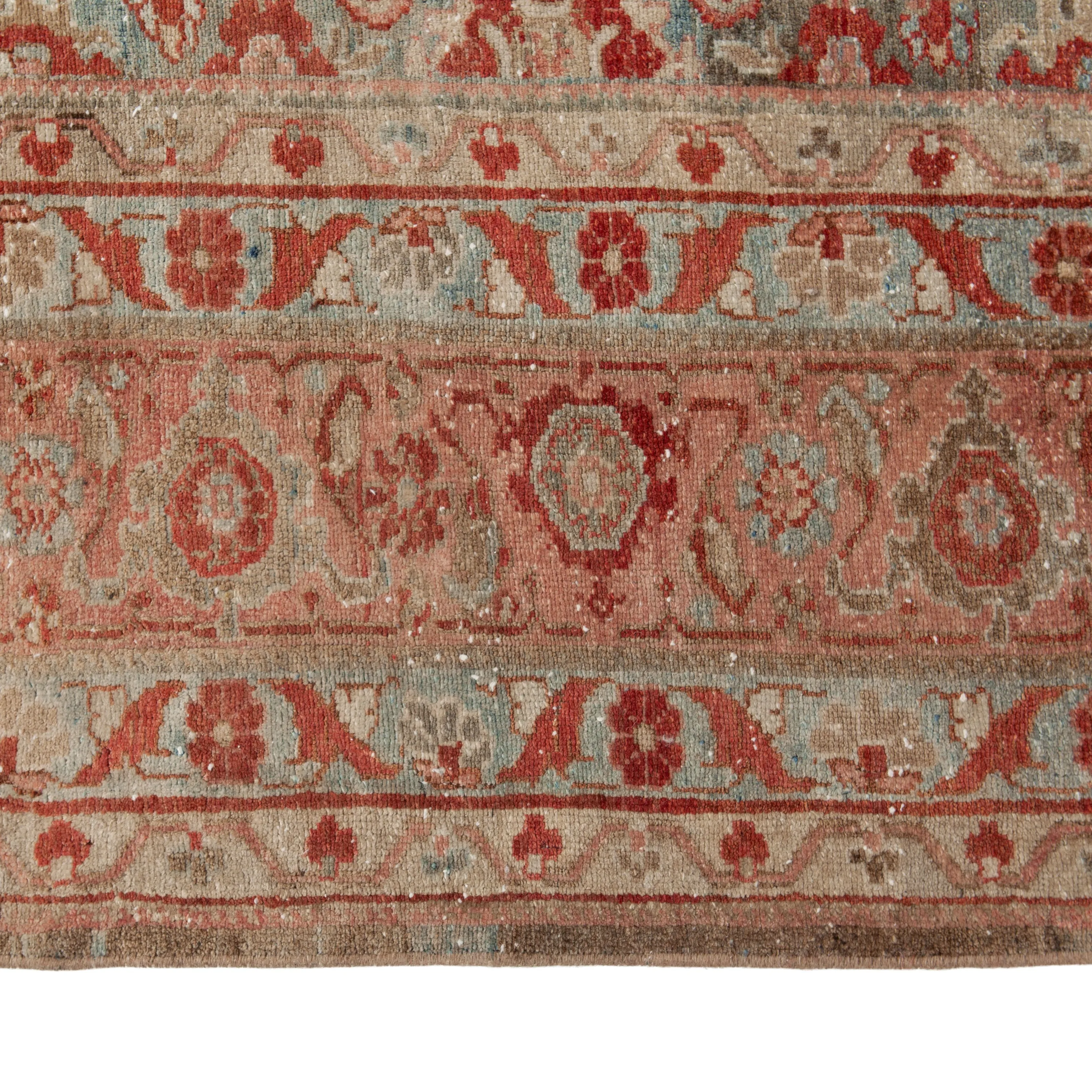 Brown Antique Persian Malayer Rug - 11'4" x 13'4"