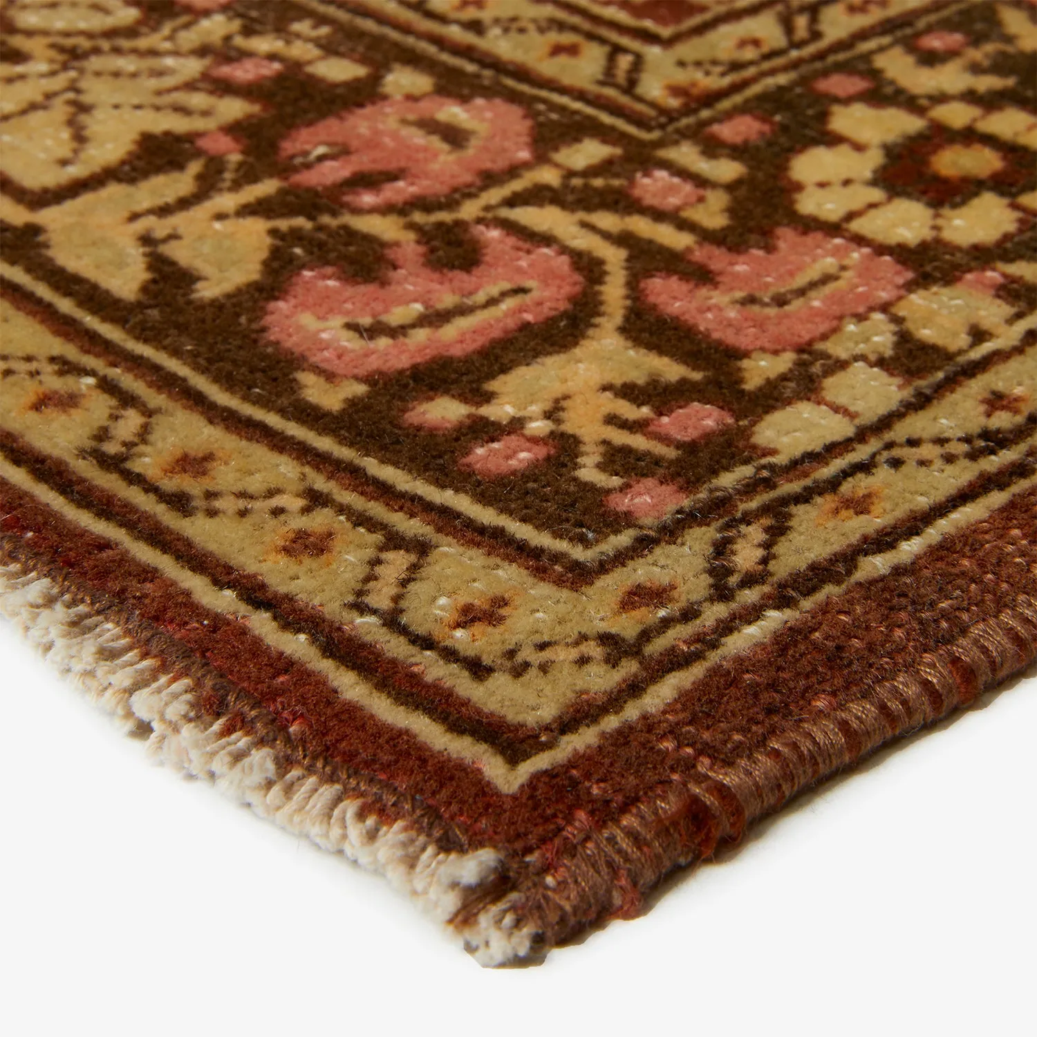 Brown Antique Persian Wool Rug - 9'2" x 12'8"
