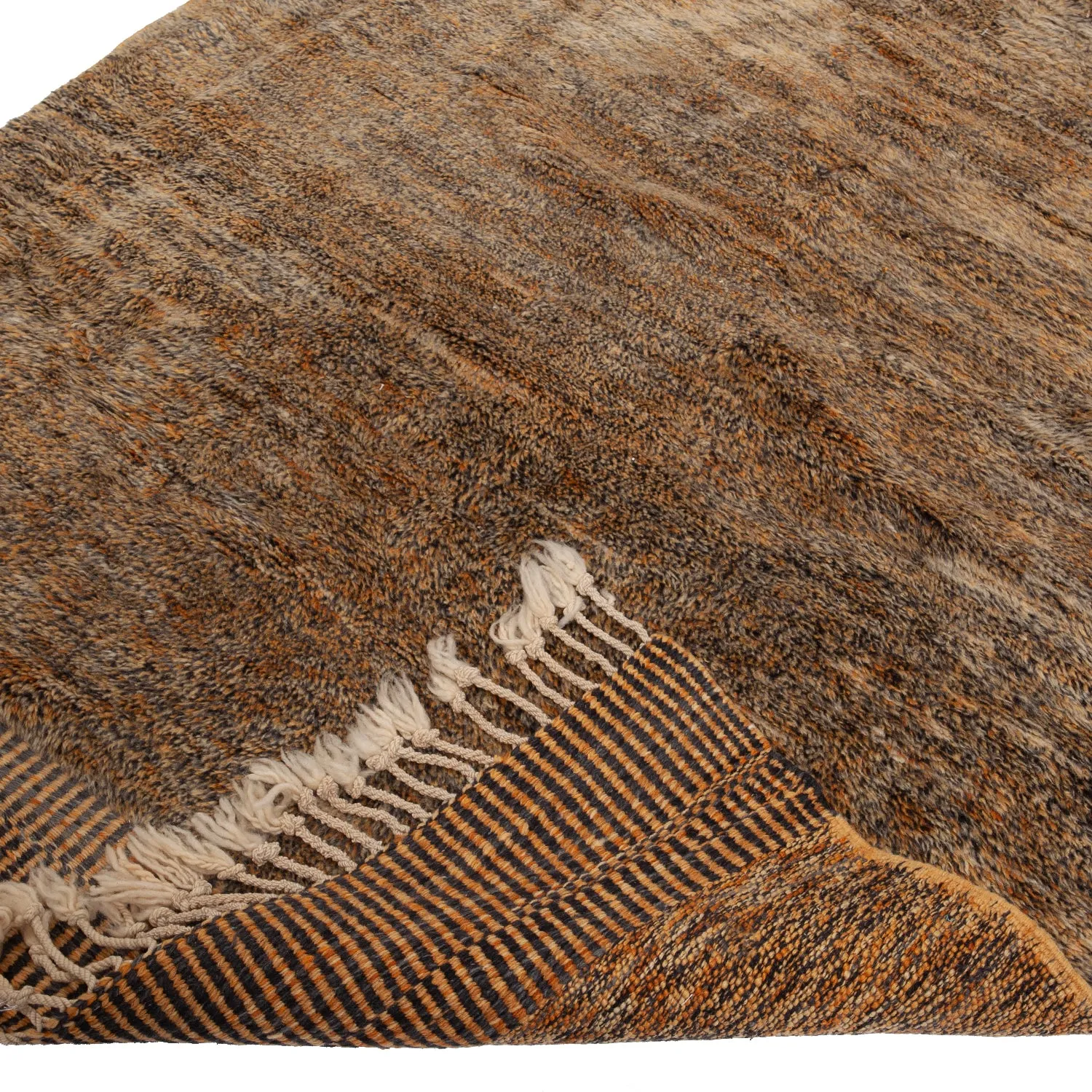 Brown Casablanca Moroccan Wool Runner - 4'7" x 28'