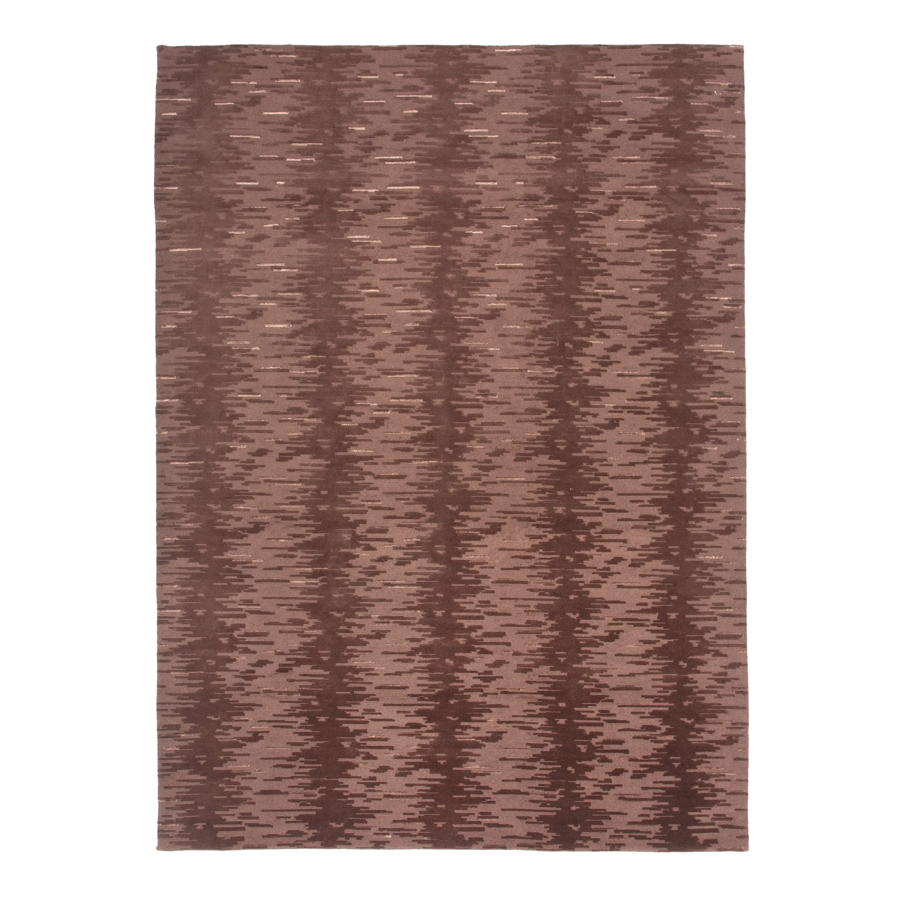 Brown Contemporary Wool Art Silk Blend Rug - 10'1" x 13'10"