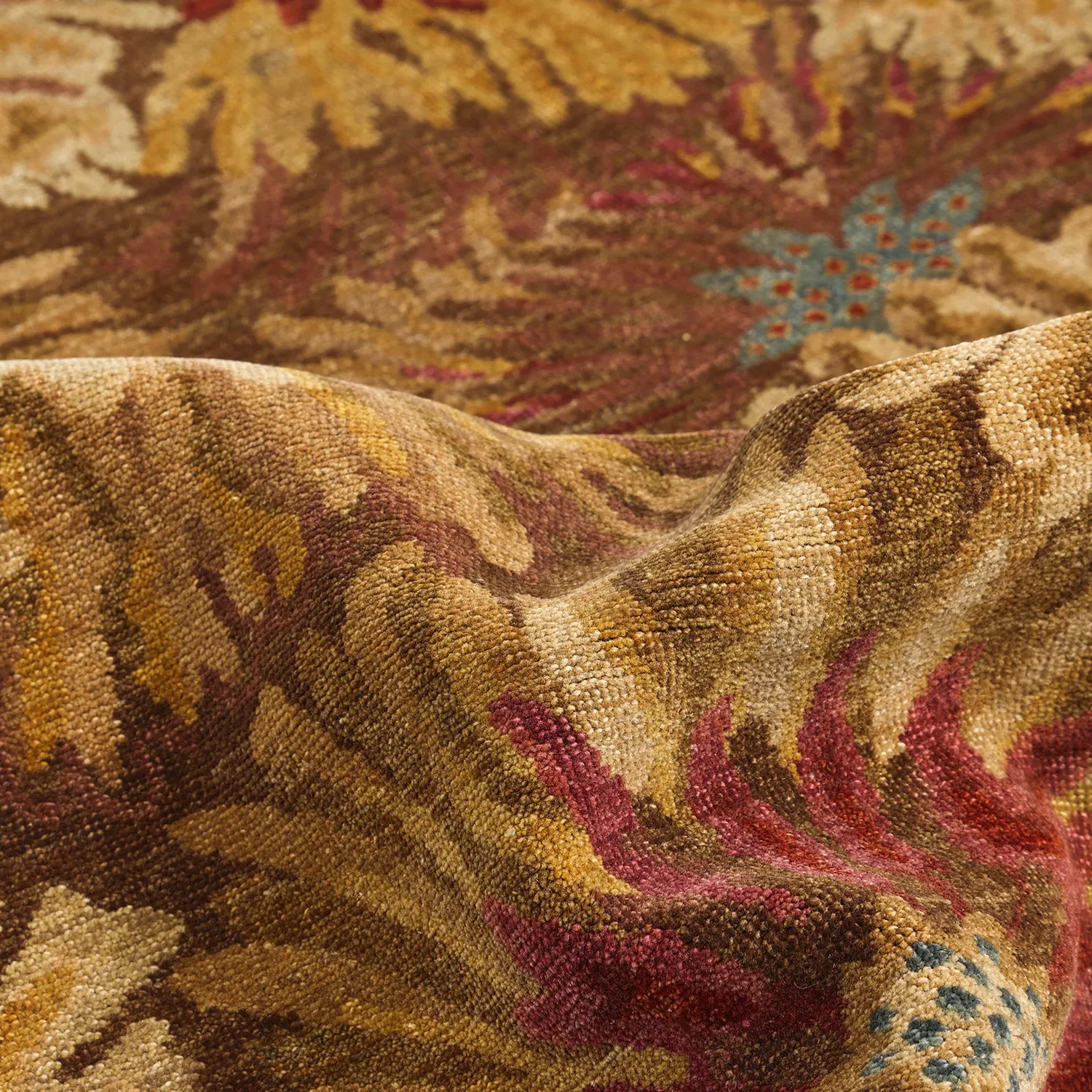 Brown Contemporary Wool Rug - 6'1" x 8'10"