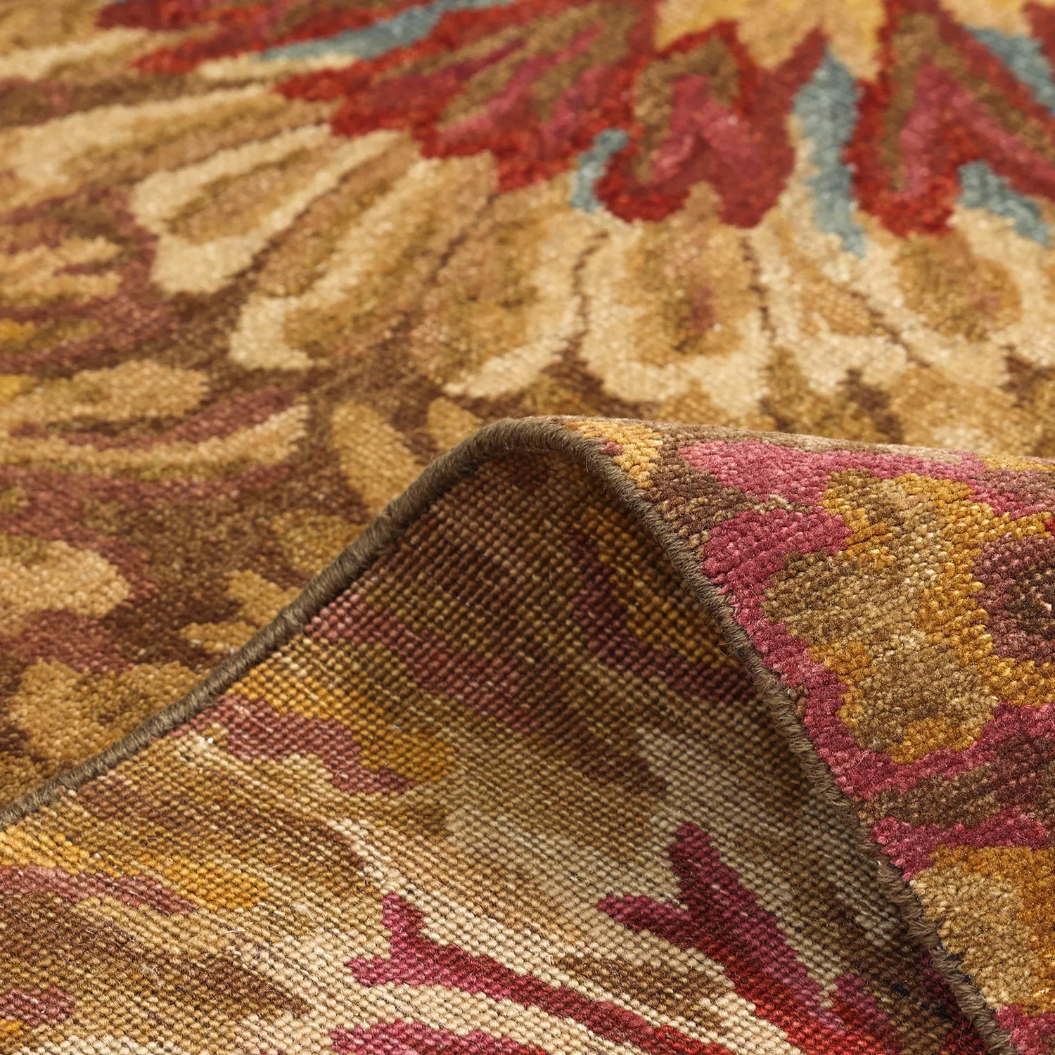 Brown Contemporary Wool Rug - 6'1" x 8'10"