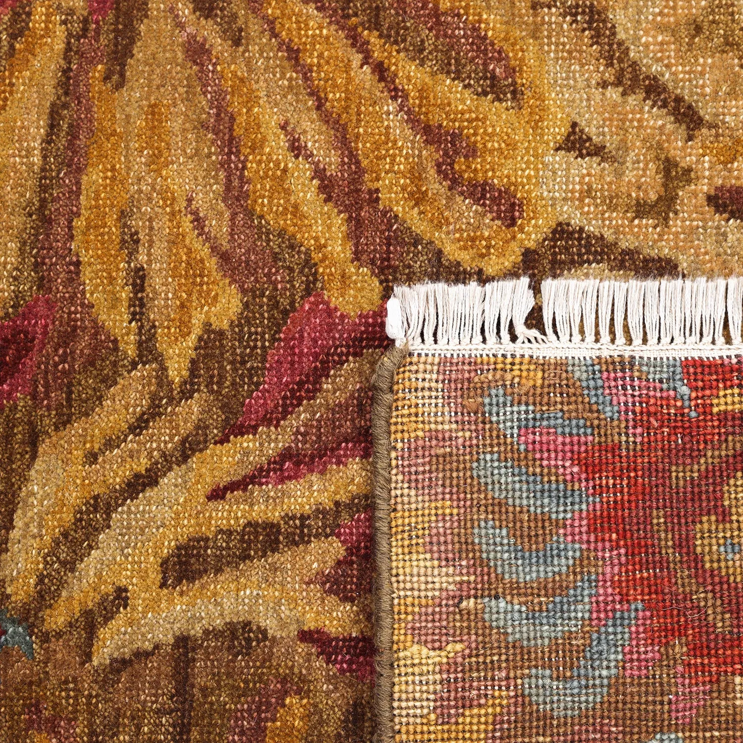 Brown Contemporary Wool Rug - 6'1" x 8'10"