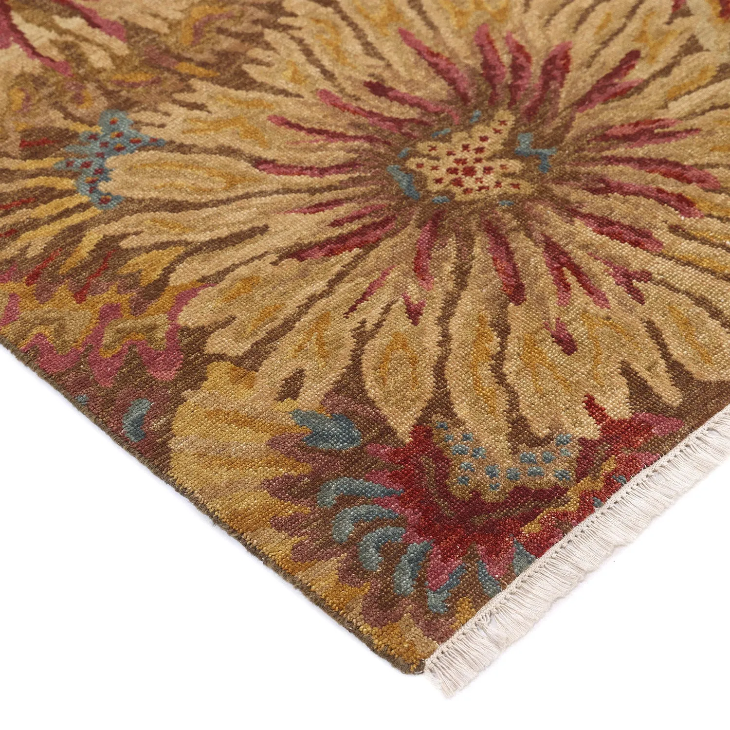 Brown Contemporary Wool Rug - 6'1" x 8'10"