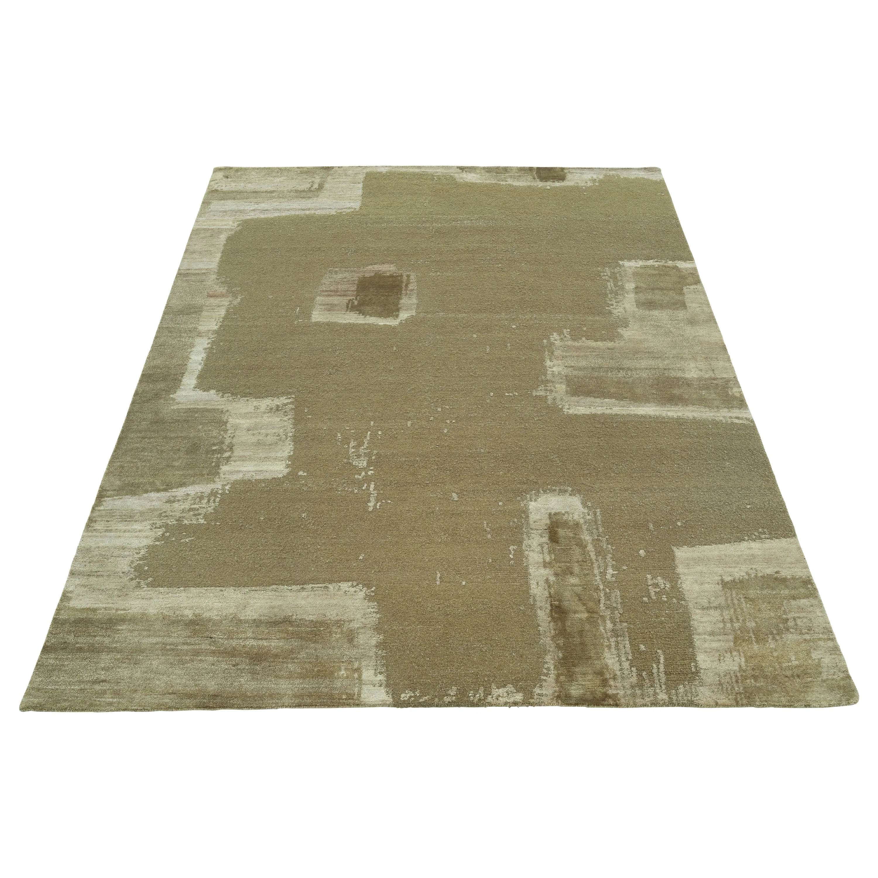 Brown Contemporary Wool Rug - 8' x 10'