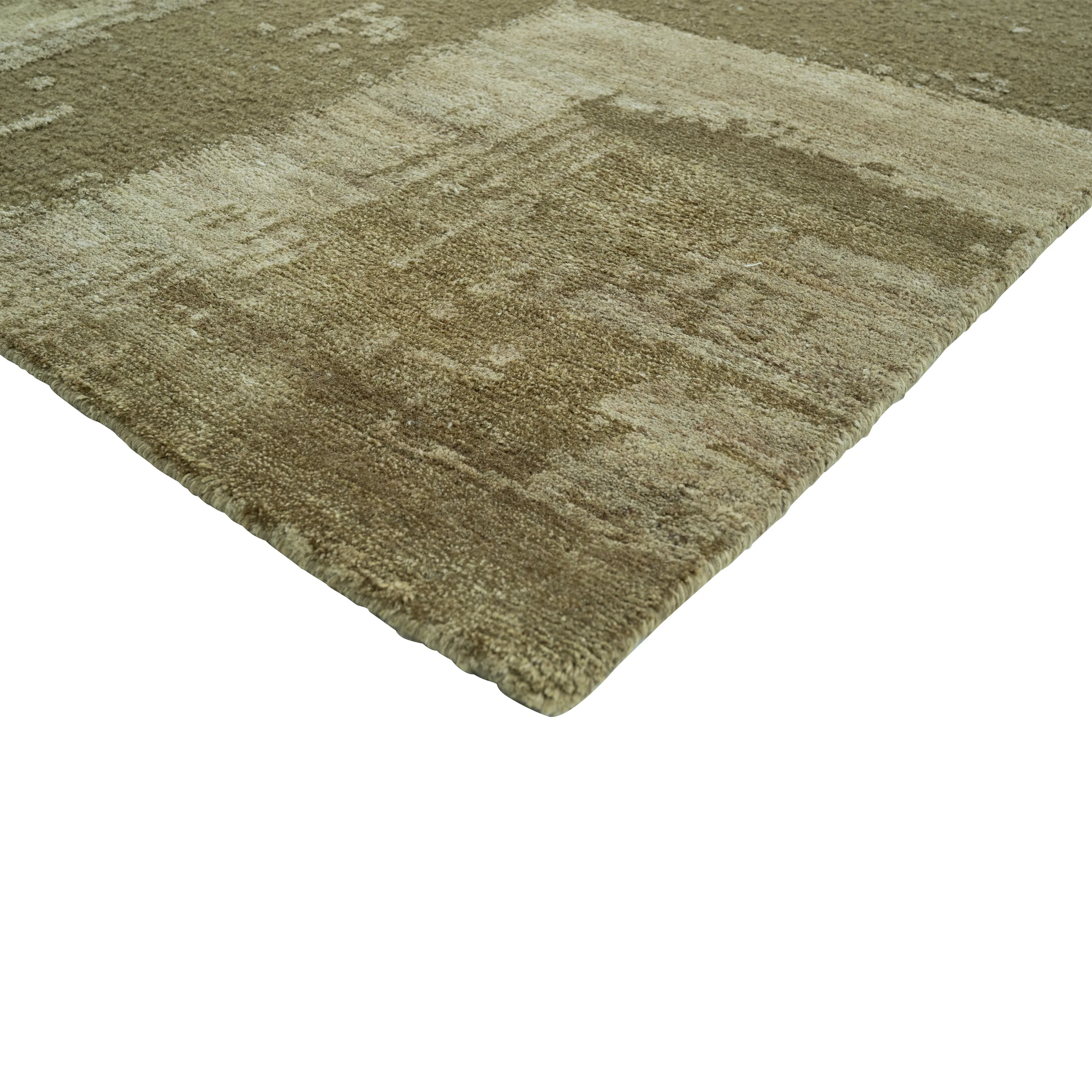 Brown Contemporary Wool Rug - 8' x 10'
