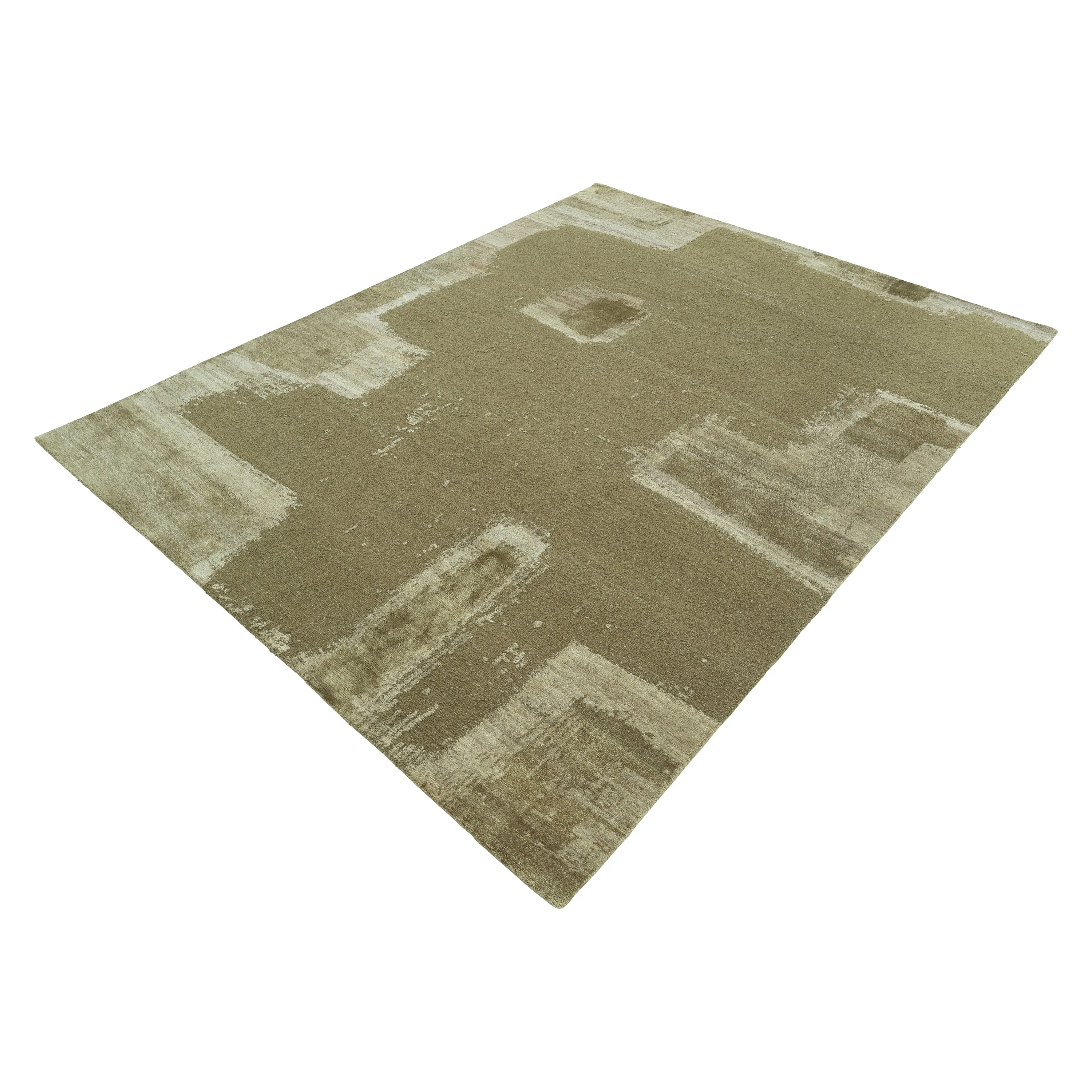 Brown Contemporary Wool Rug - 8' x 10'