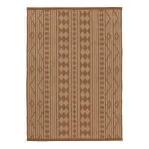 Brown Flatweave Leather Rug - 4' x 6'