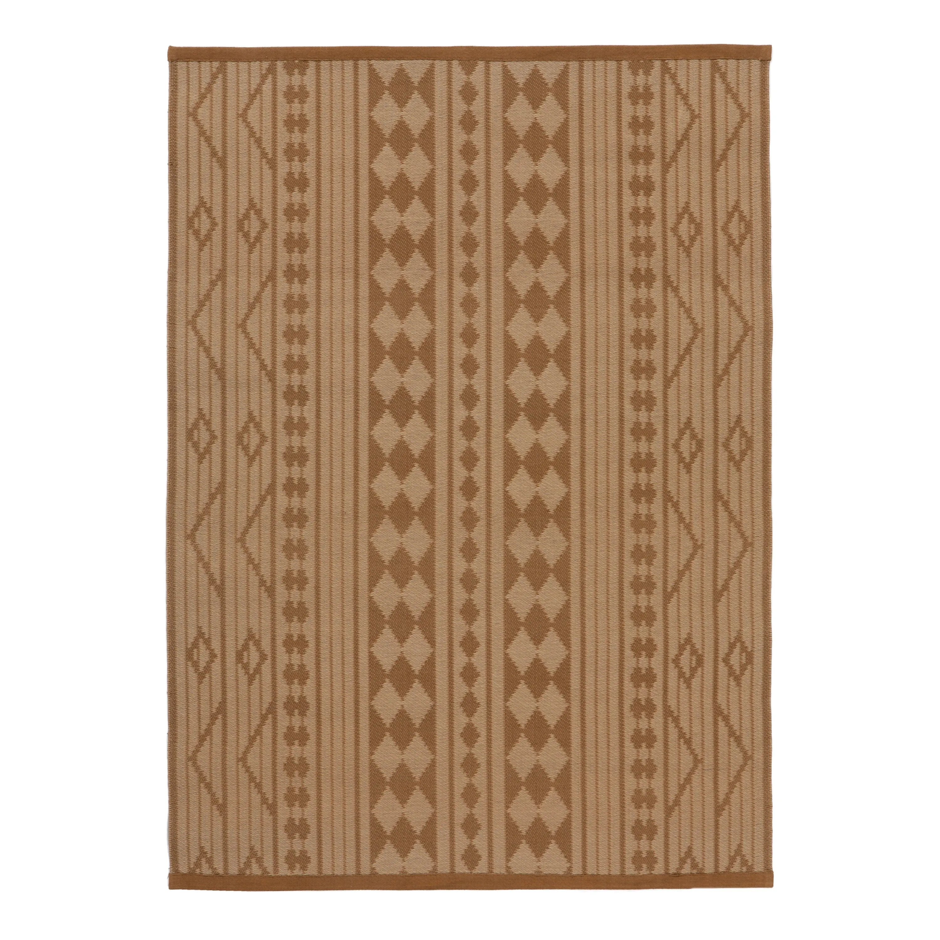 Brown Flatweave Leather Rug - 4' x 6'