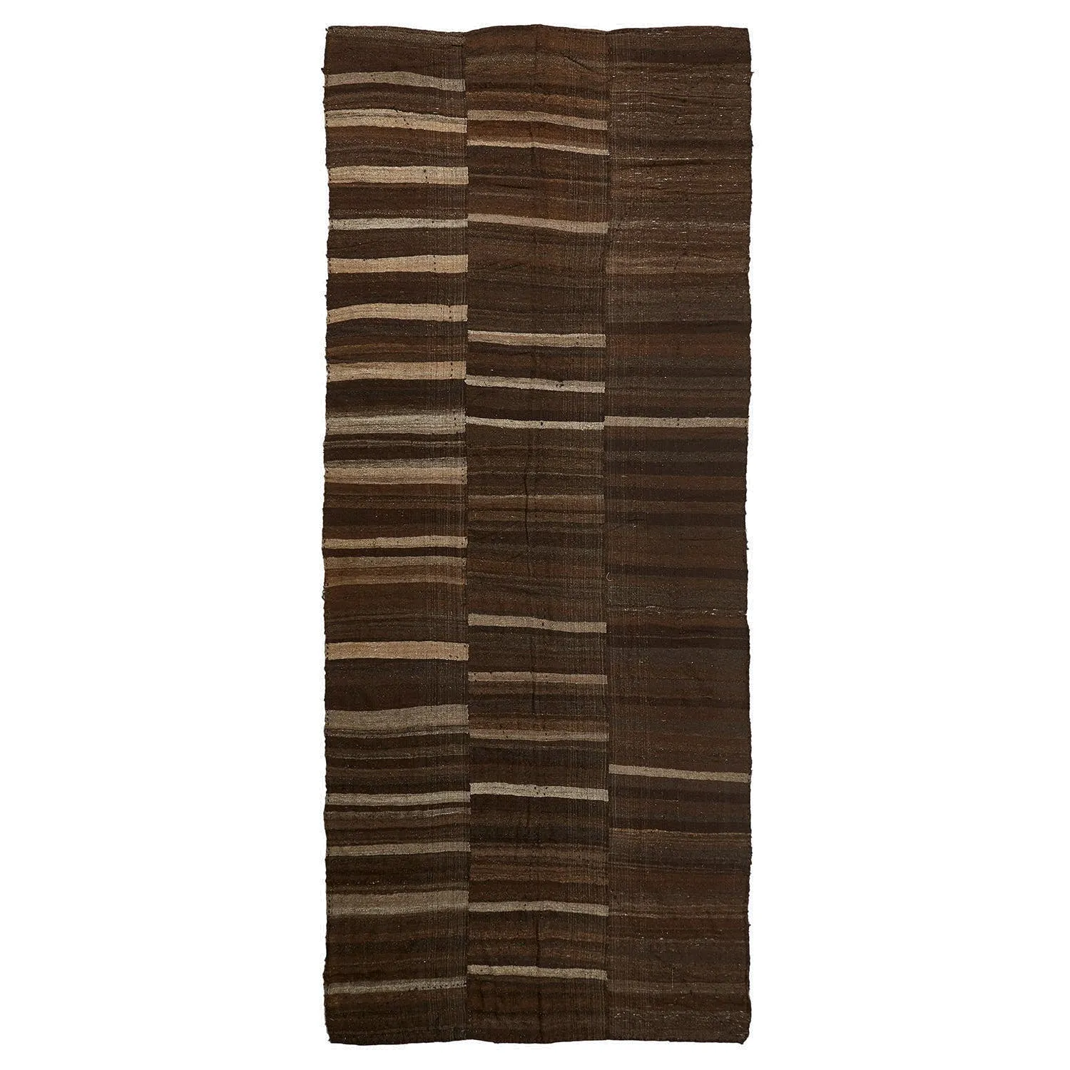 Brown Flatweave Wool Persian Runner - 6'5" x 15'7"