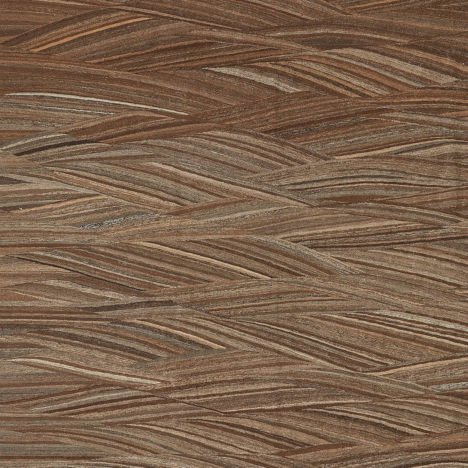 Brown Flatweave Wool Rug - 9'1" x 11'8"