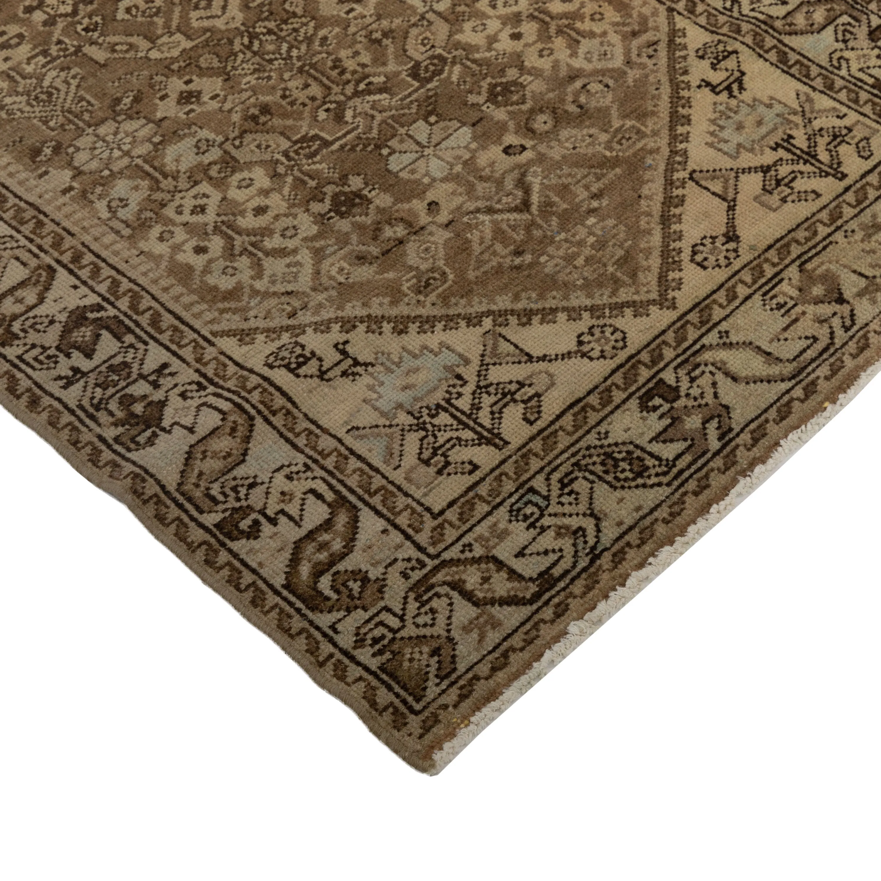Brown Malayer Vintage Rug - 3'3" x 10'2"
